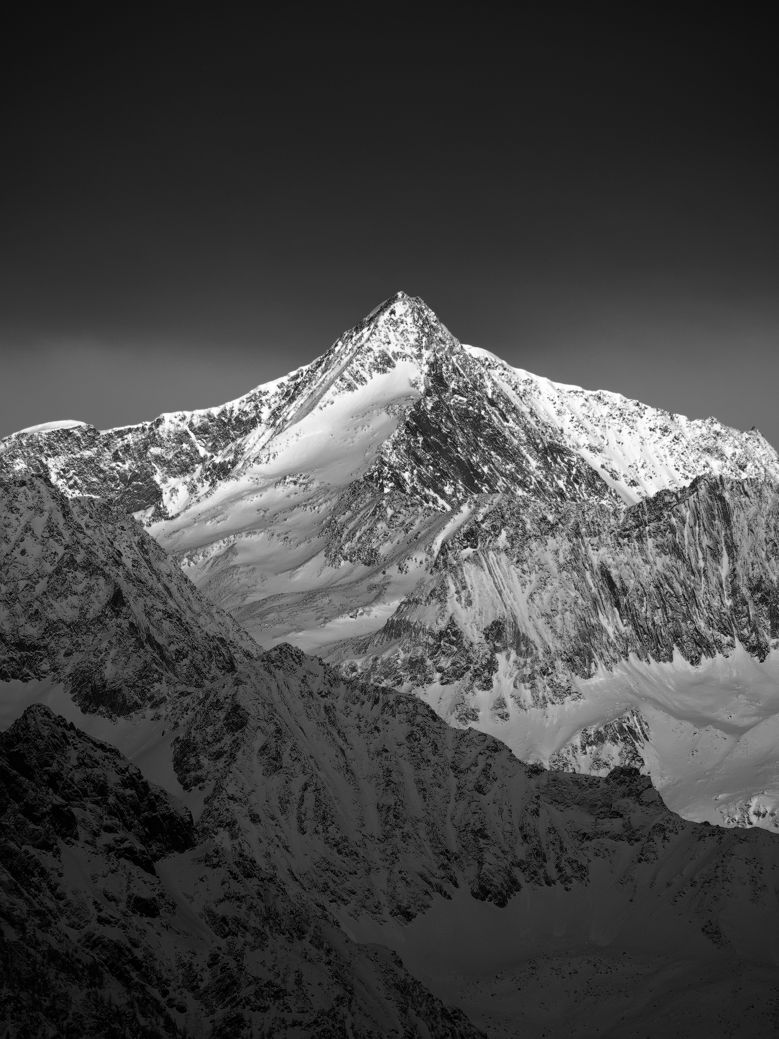 The pyramid of granite and ice