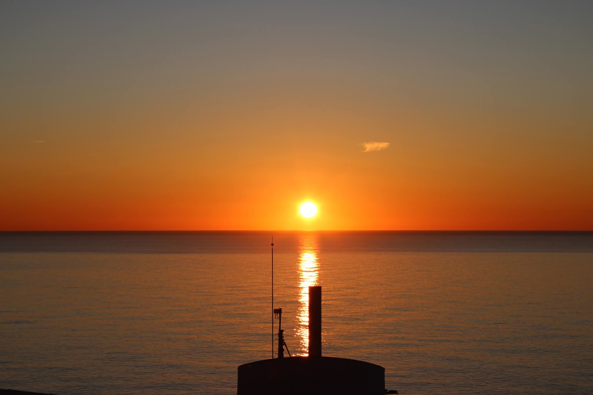 In the middle of the sea