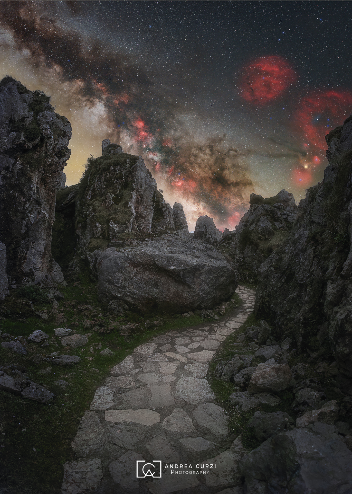 La via lattea sui laghi di Covadonga