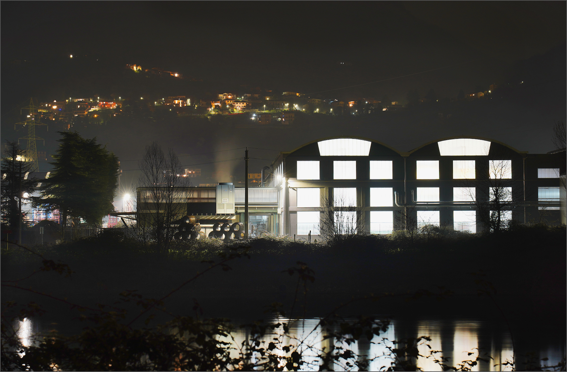 Adda River and Calolziocorte Sud Industrial Zone