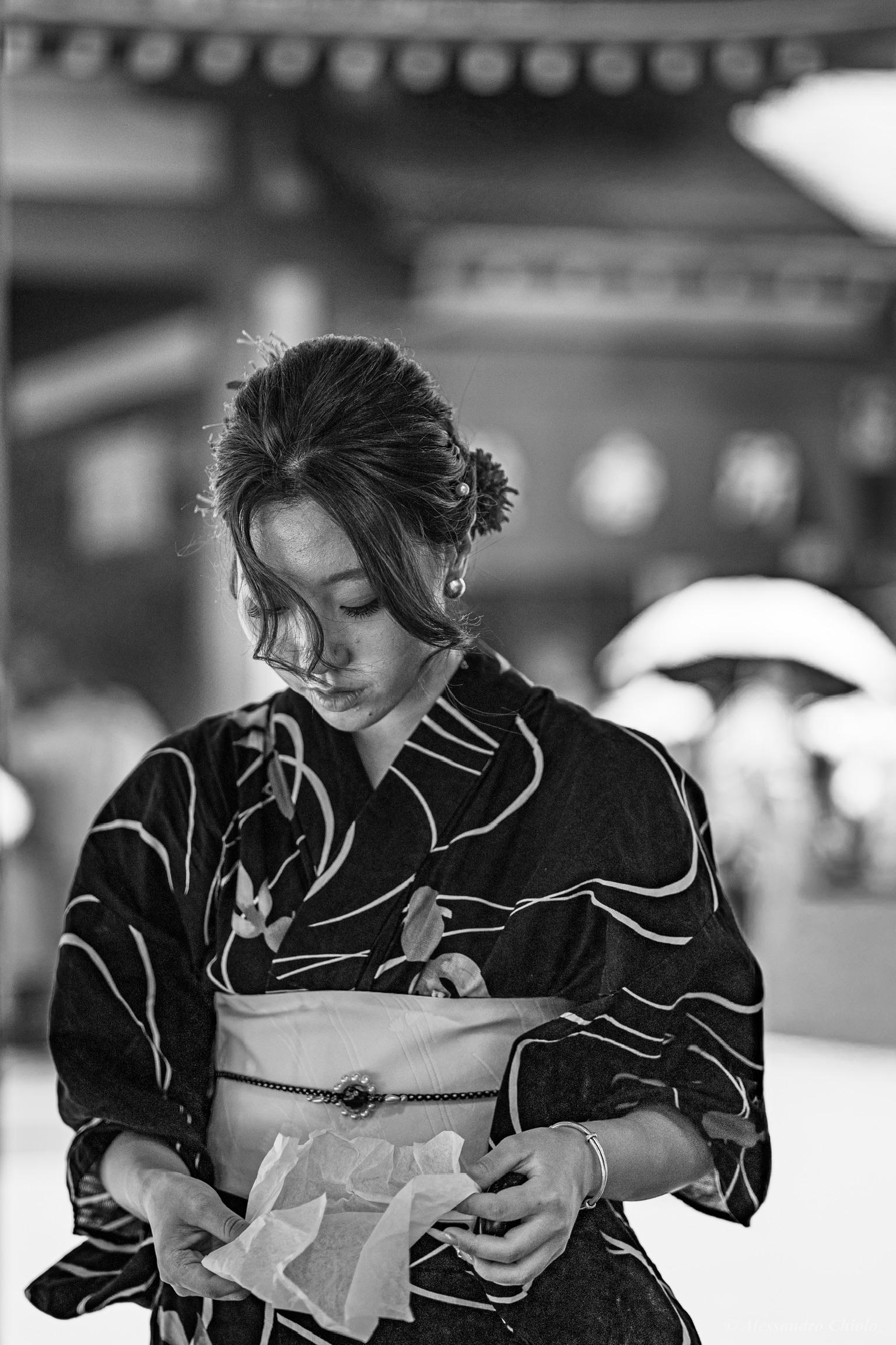 Japan in black ad white