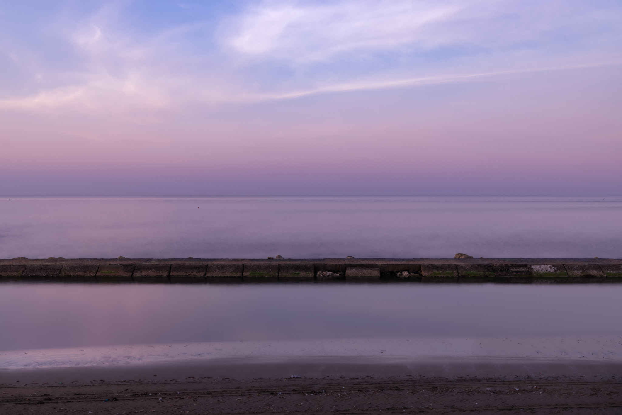 The first morning turns pink