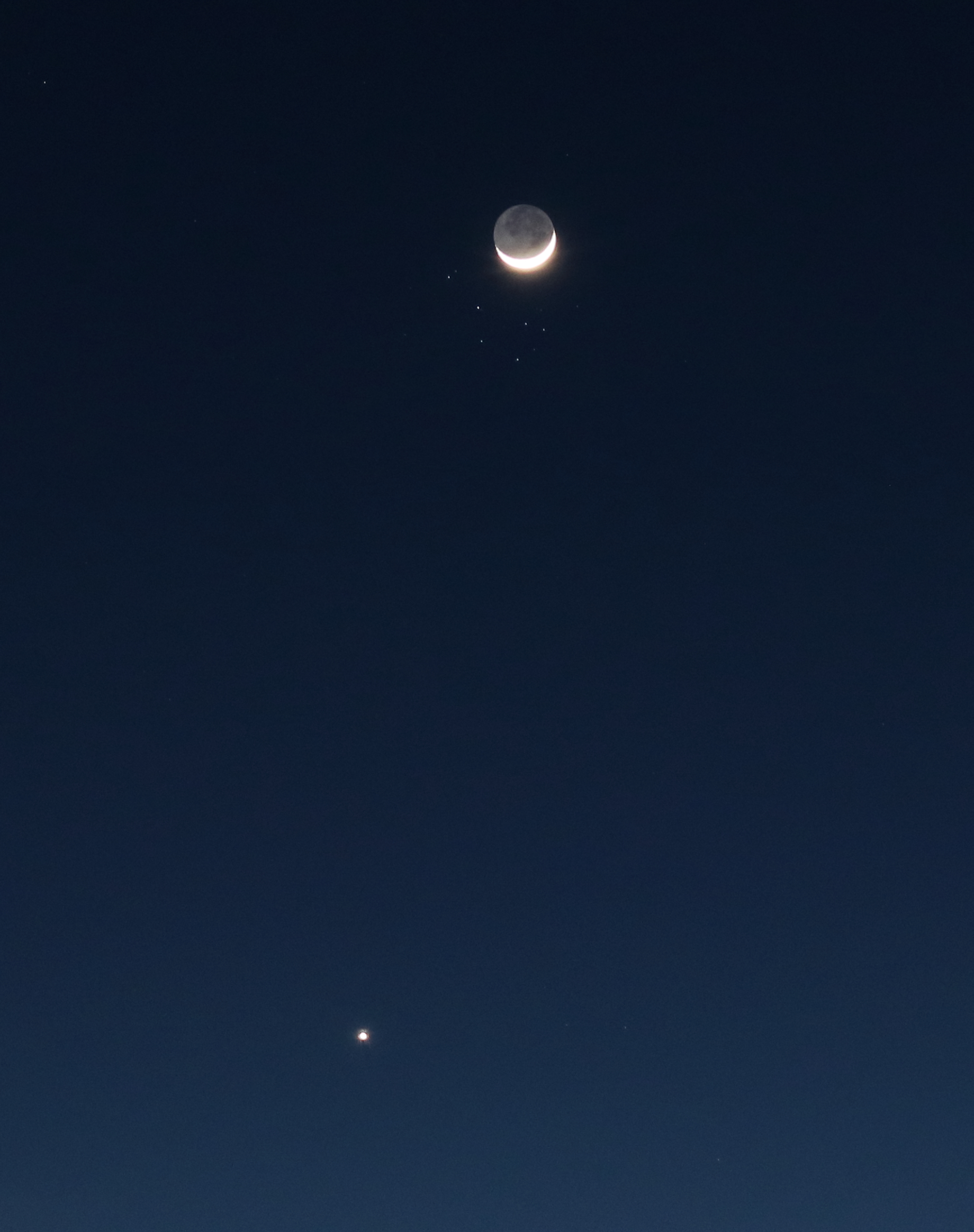 Congiunzione Luna-Pleiadi-Venere