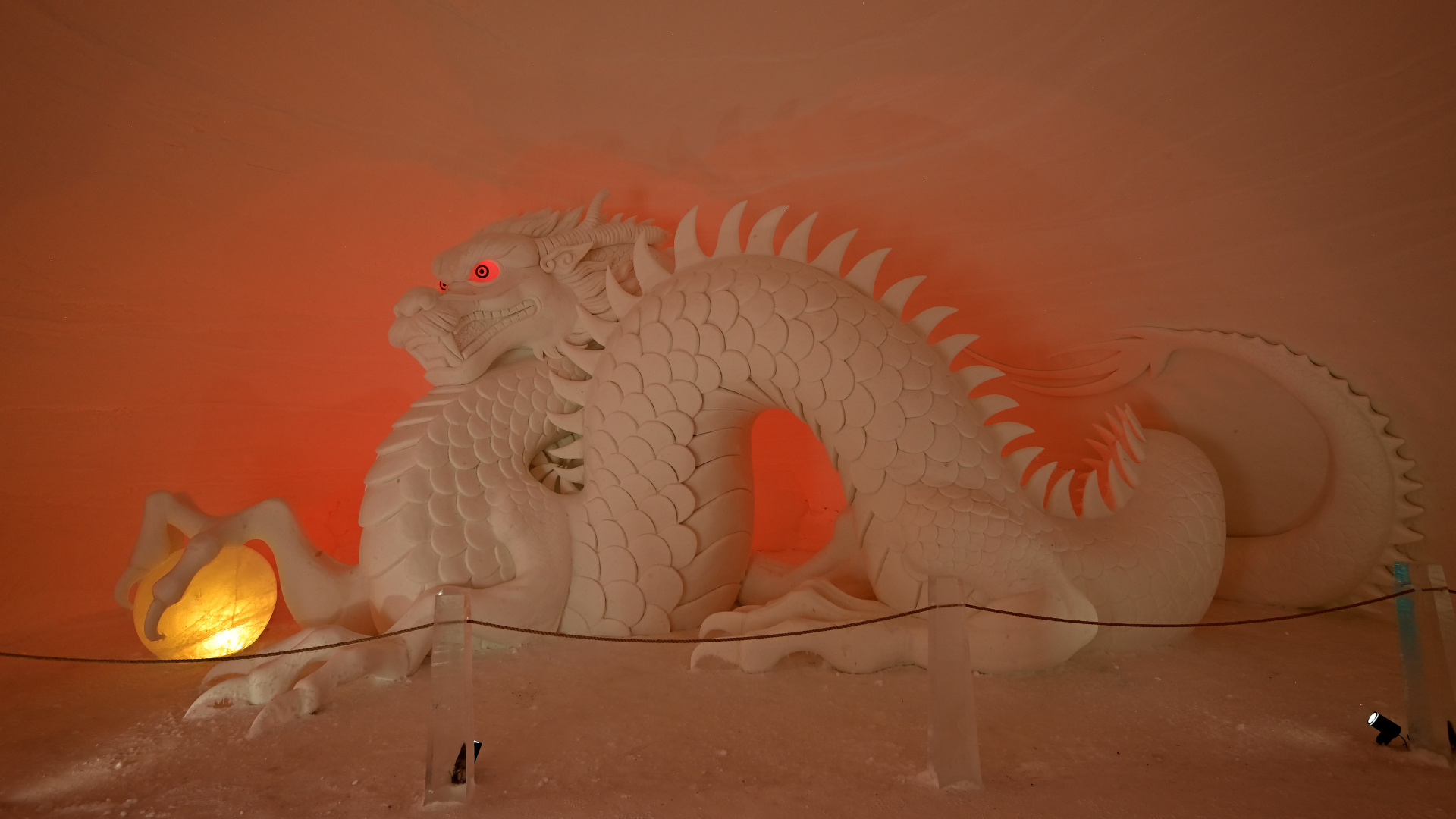 Red dragon with a ball!!