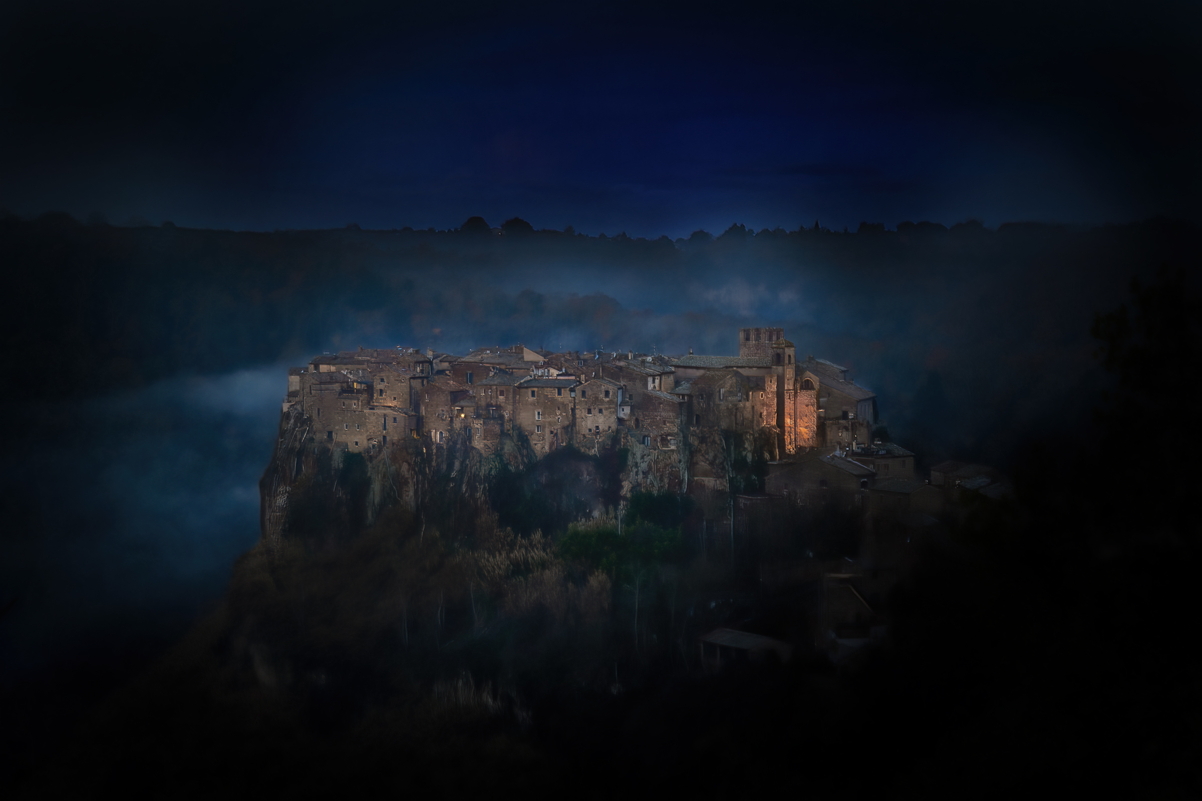 Calcata all'alba