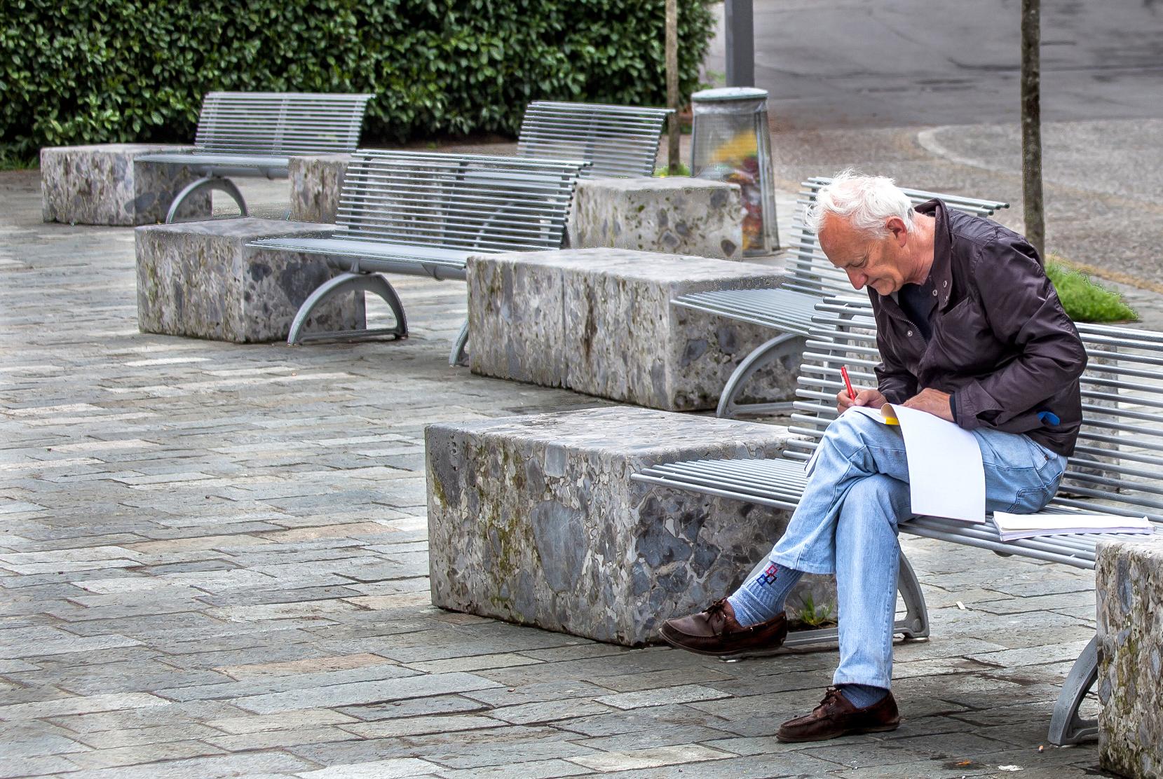 Absorbed in reading