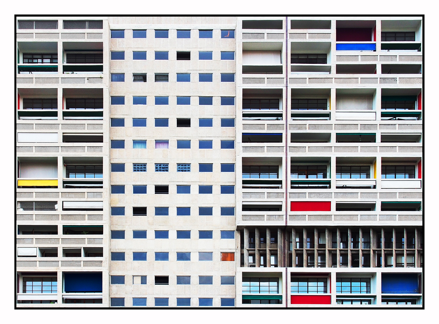 la città radiosa: particolare condominiale. Marsiglia