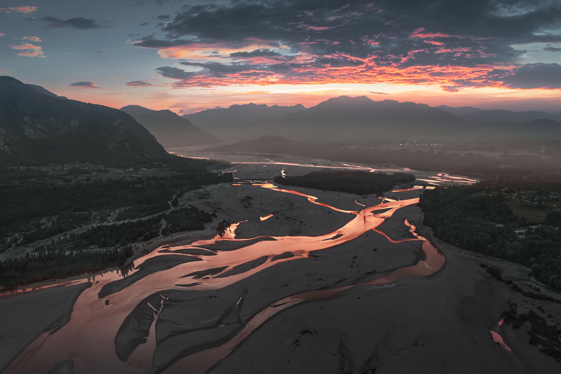 Il Tagliamento si accende