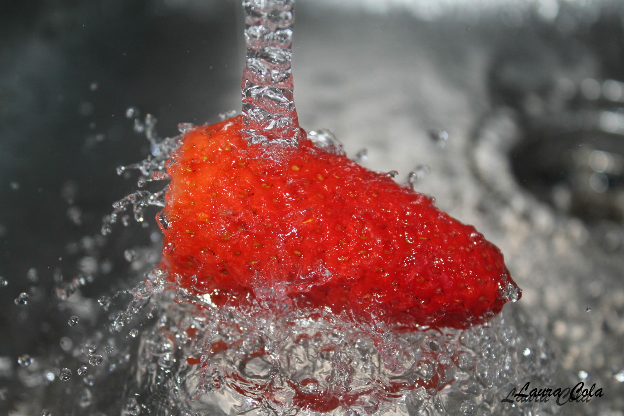 strawberries & water