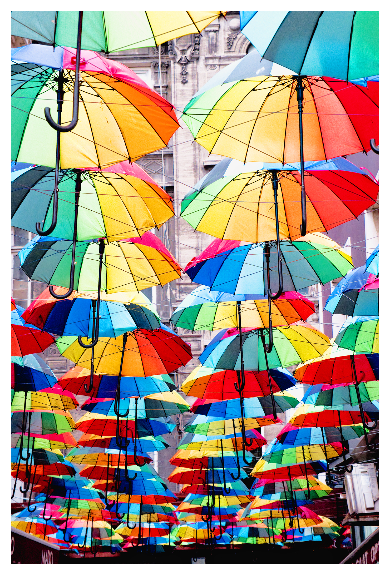 Even on the streets there are things hanging