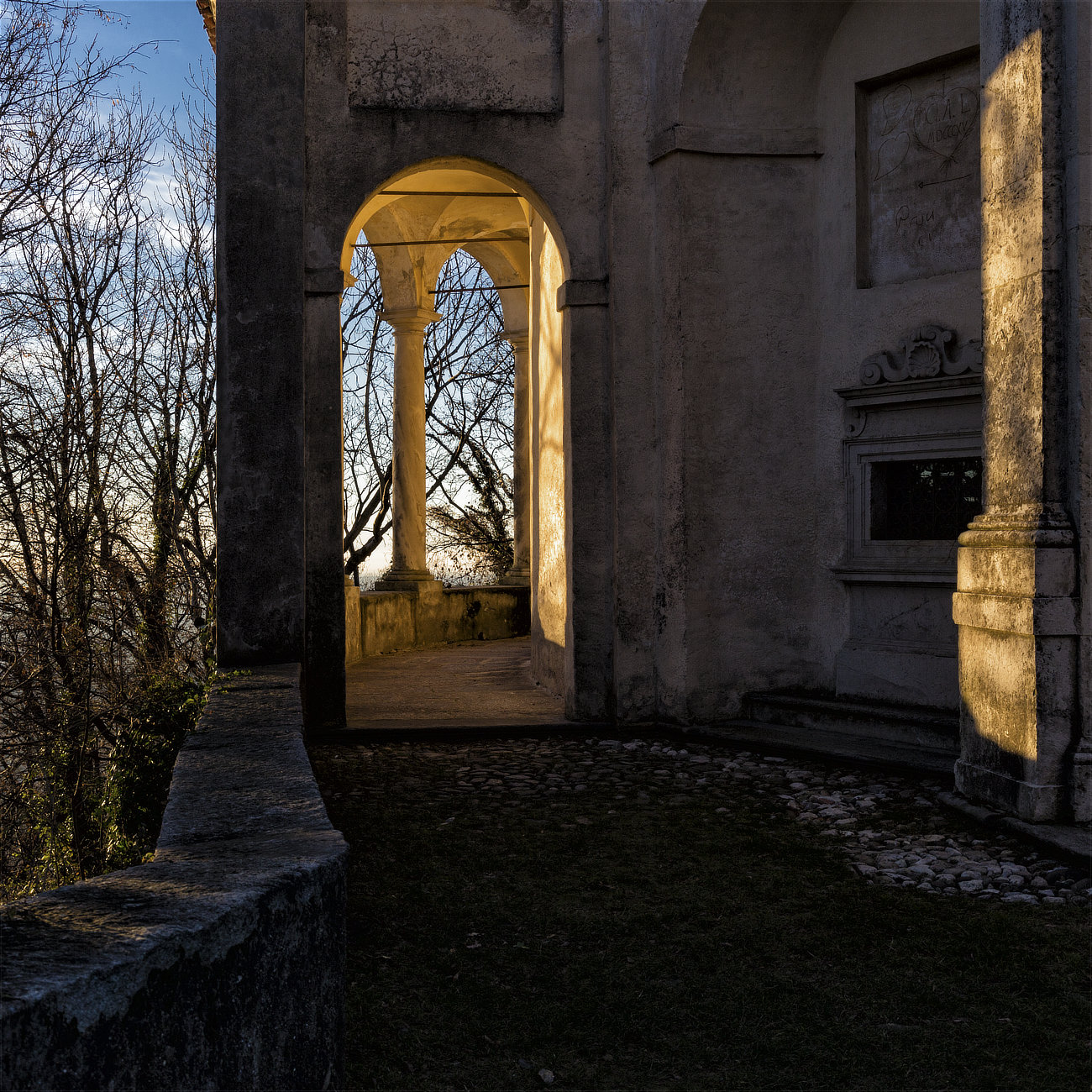 Glimpse of a chapel
