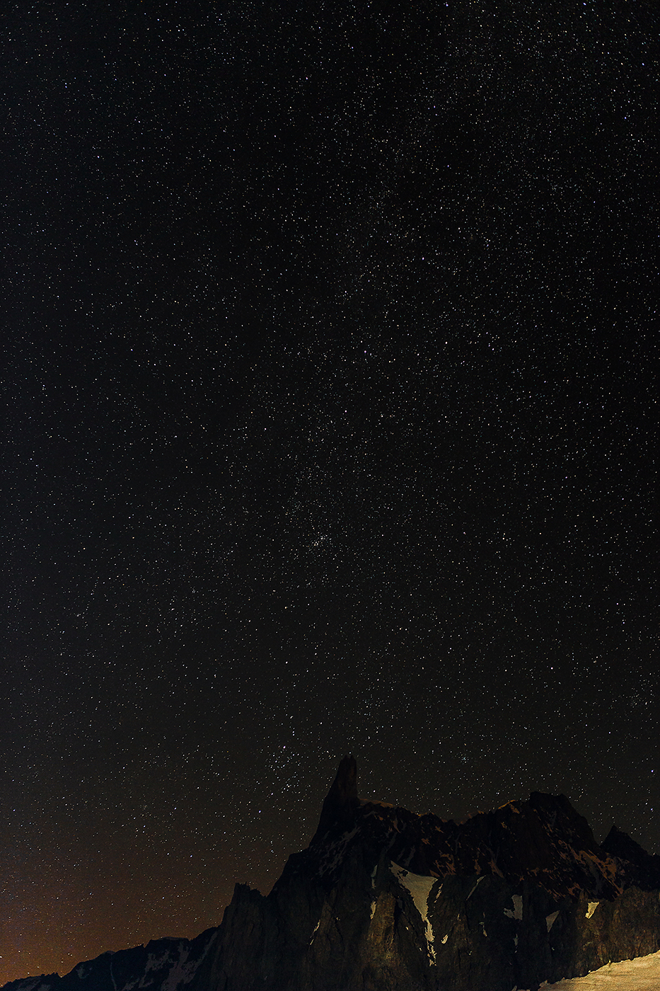 Il Dente del Gigante sotto le stelle