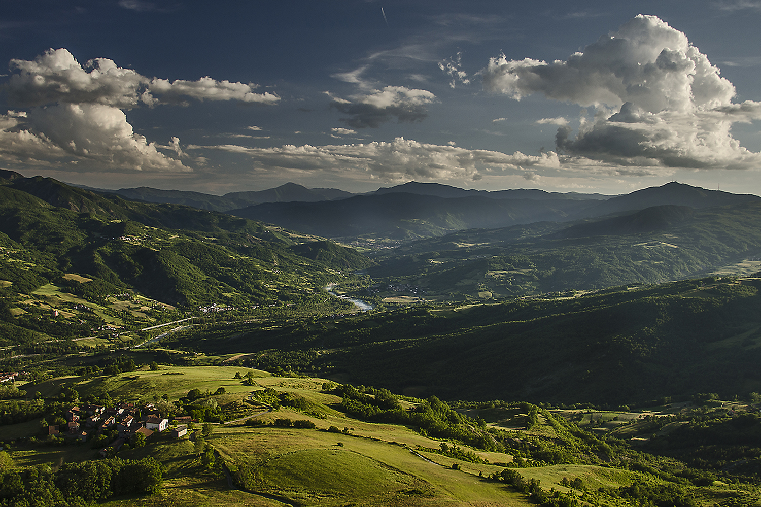 From Parcellara view over the Val Trebbia
