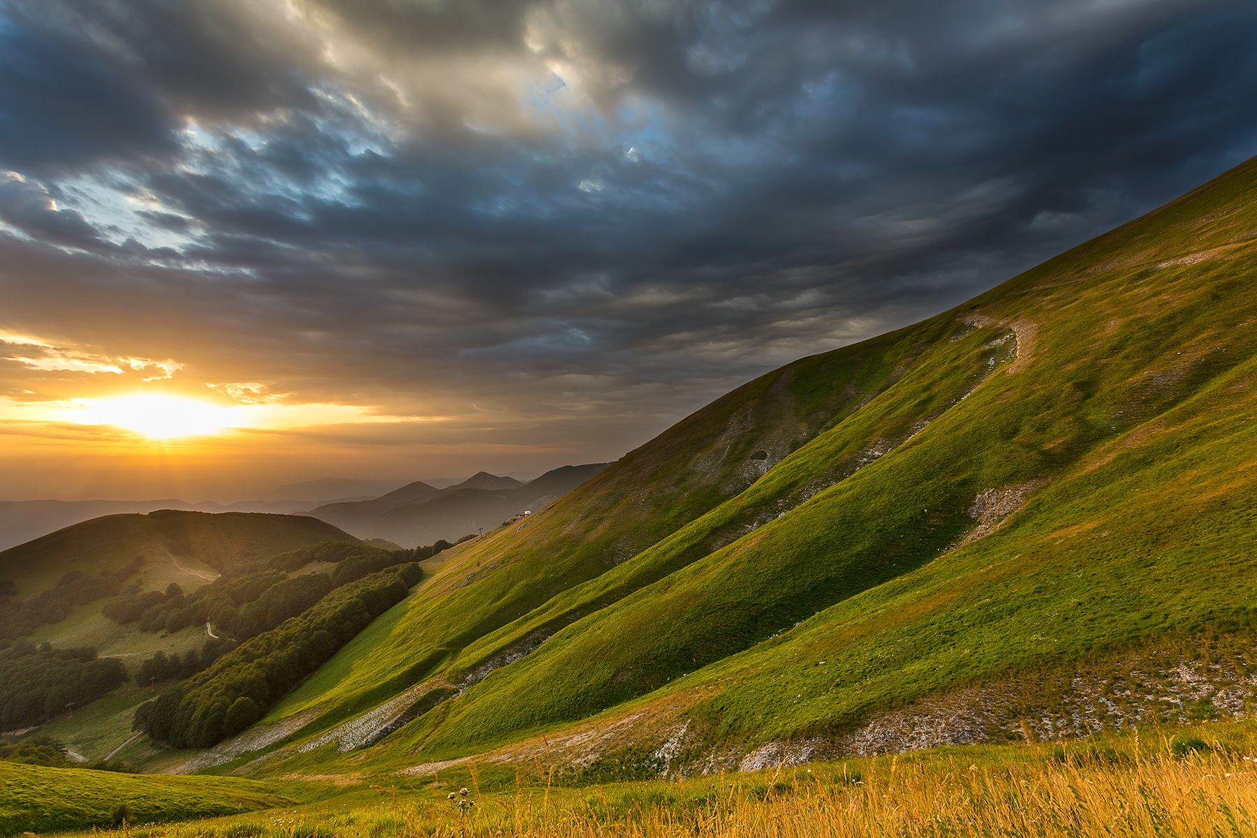 Terminillo, diagonali al tramonto