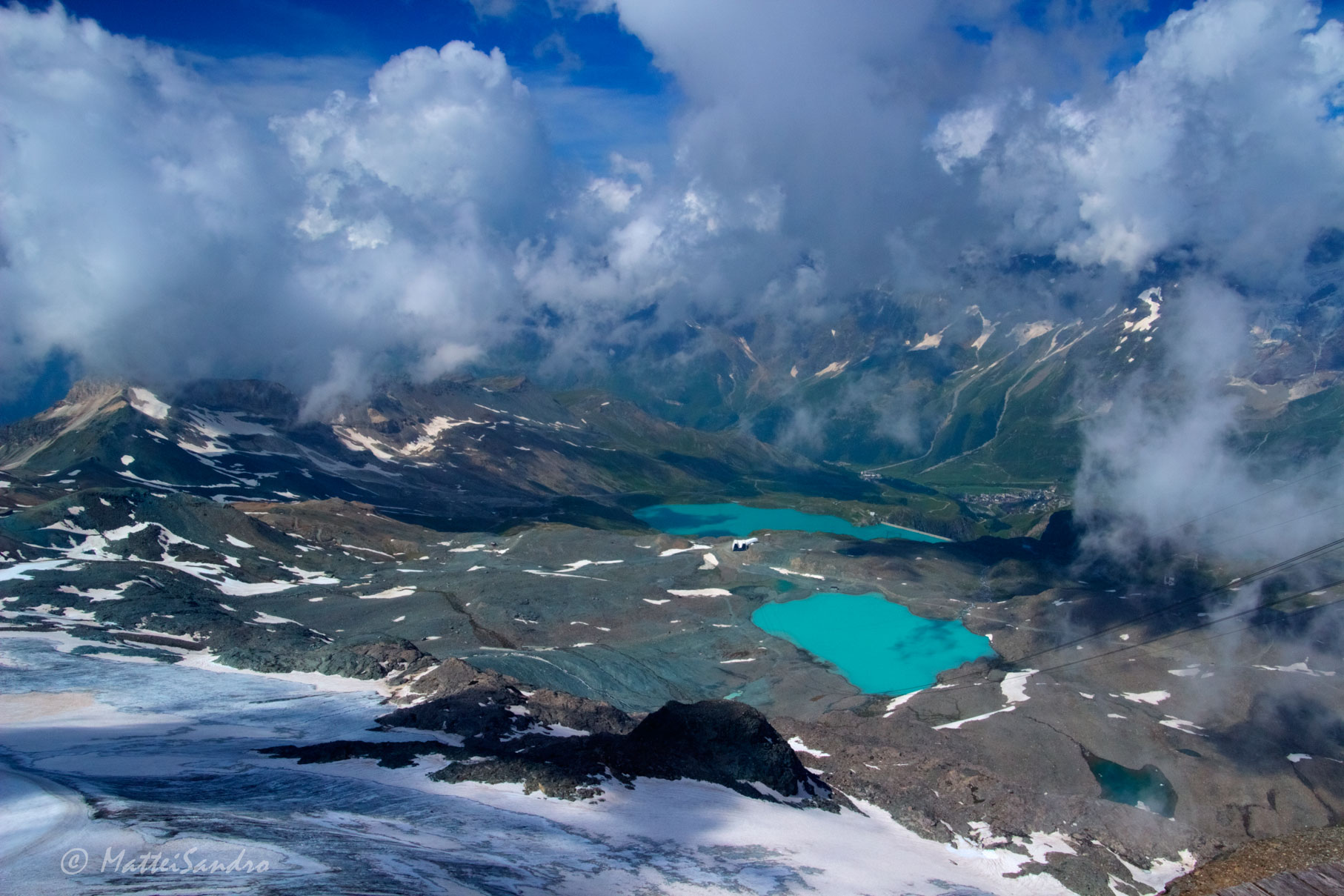 Vista dal Plateau Rosa' (3483 mt)