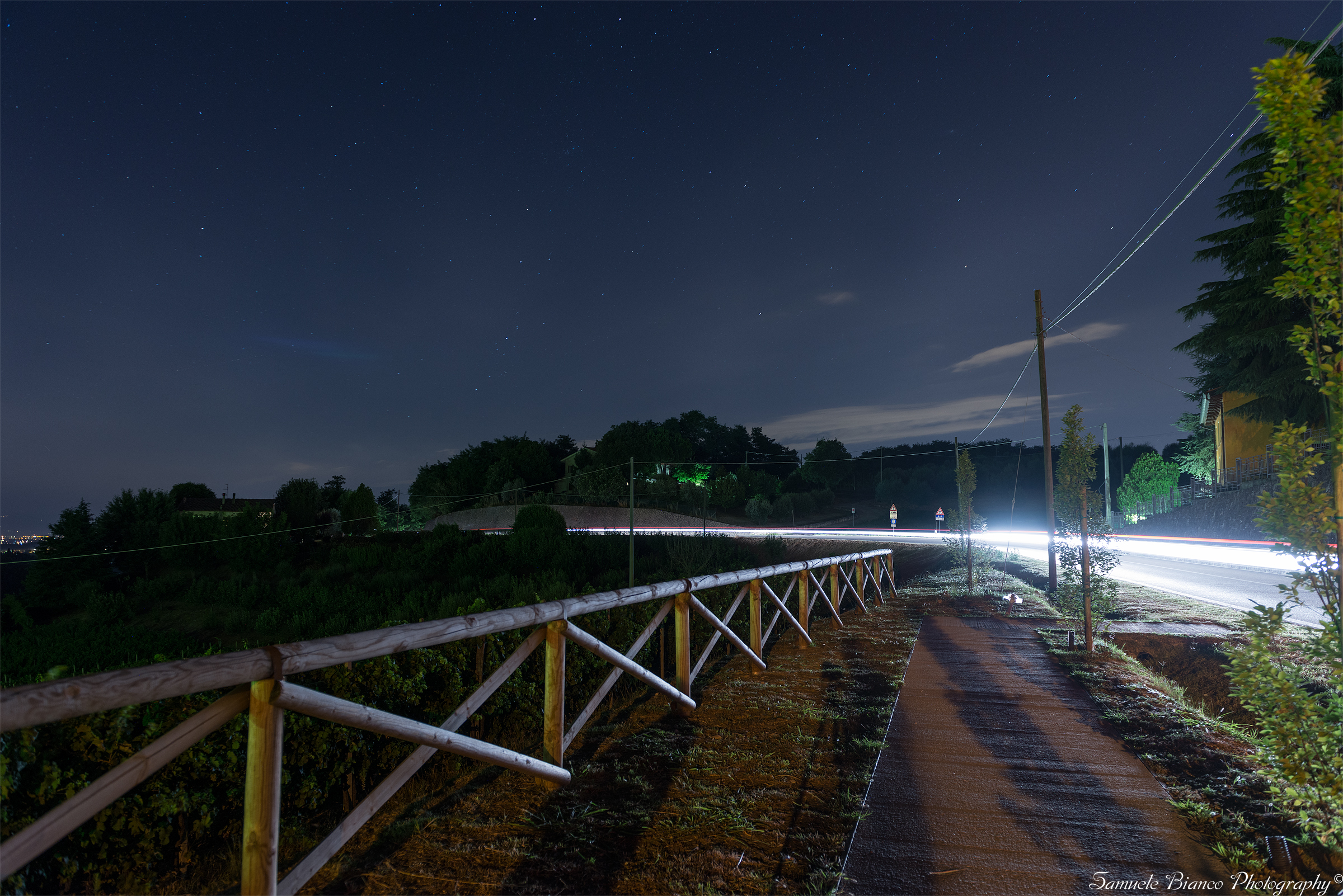 Car Light Painting - Euganean Hills