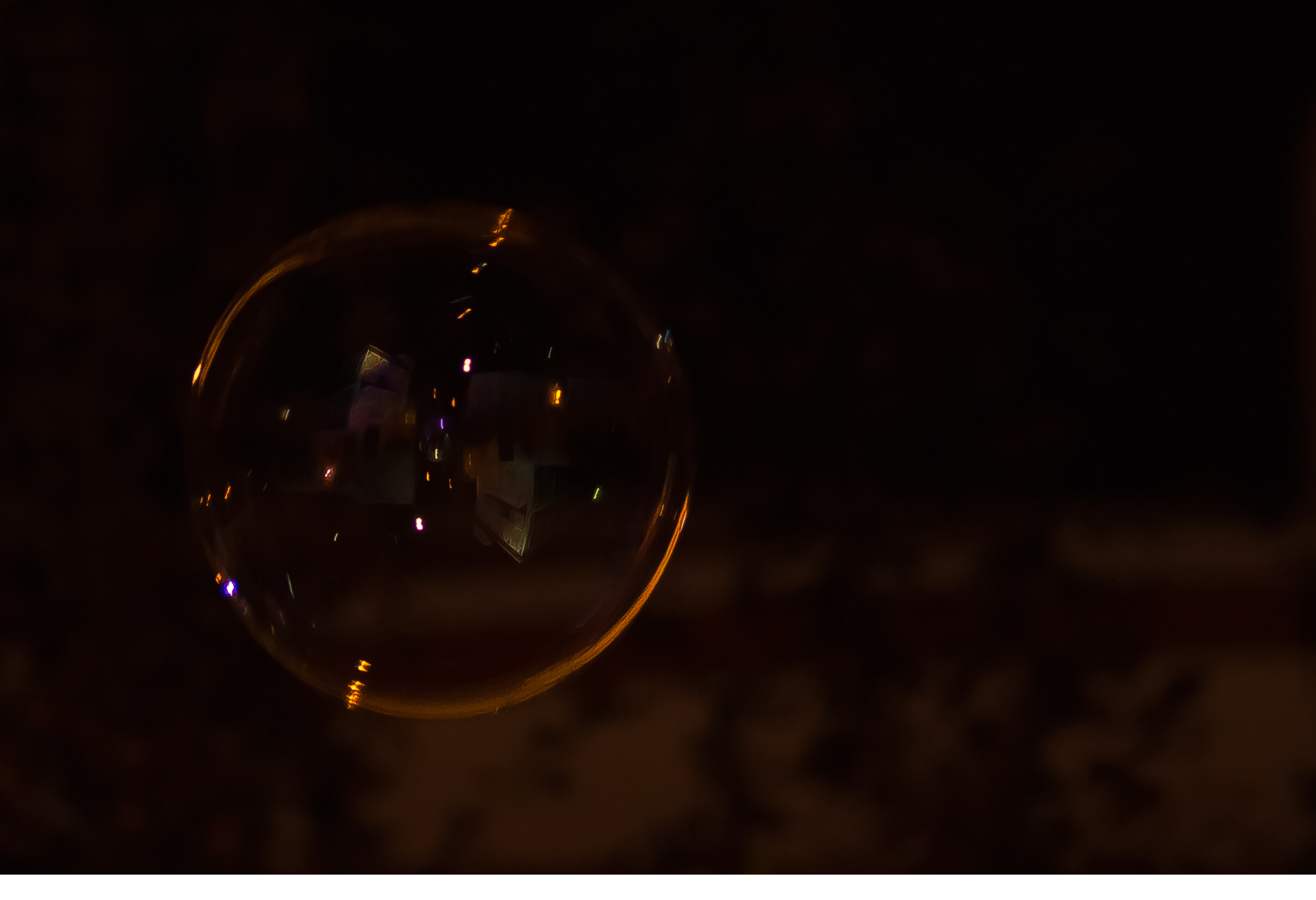 reflected in bubble