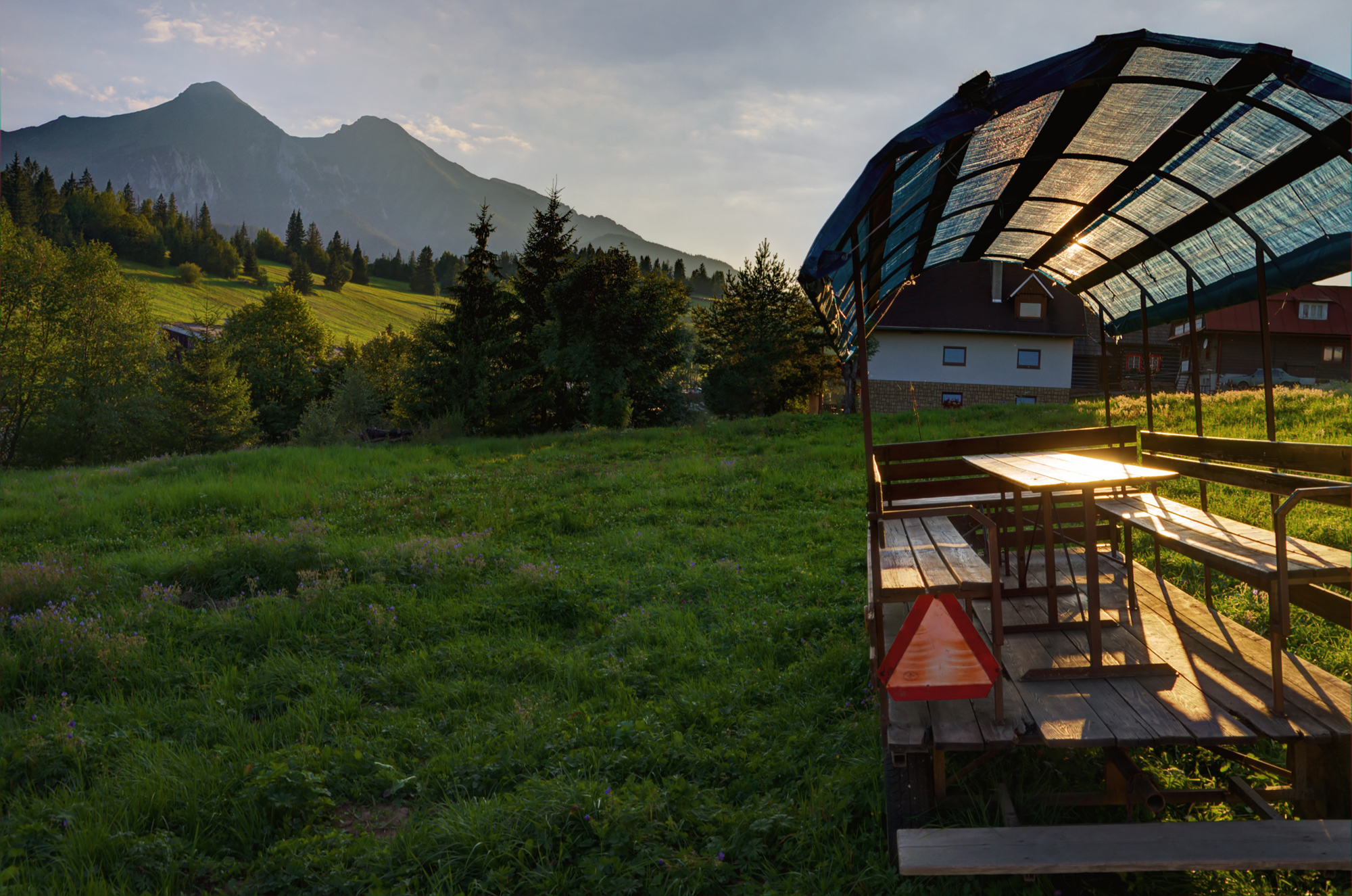 Carrello nel tramonto