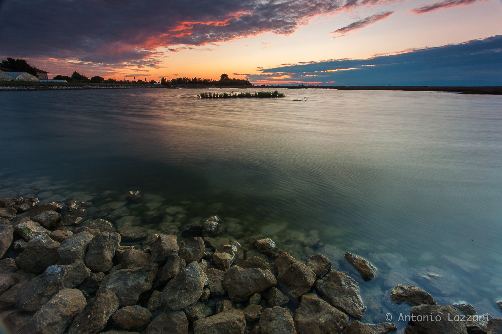 Tramonto in laguna di Venezia