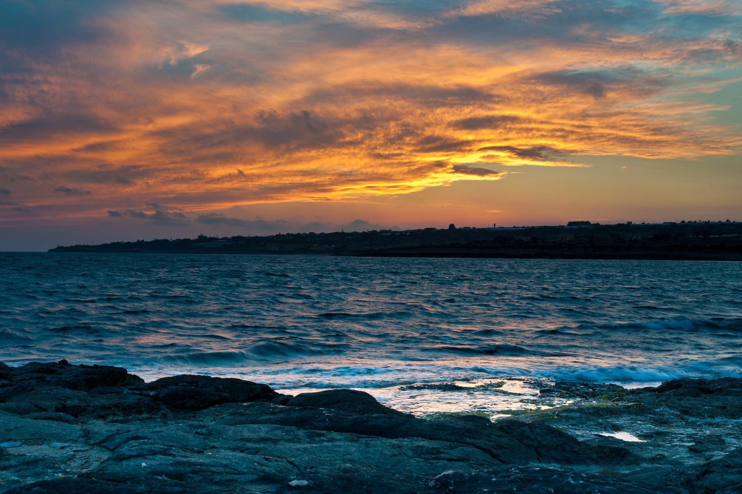 Sunset at the end of summer