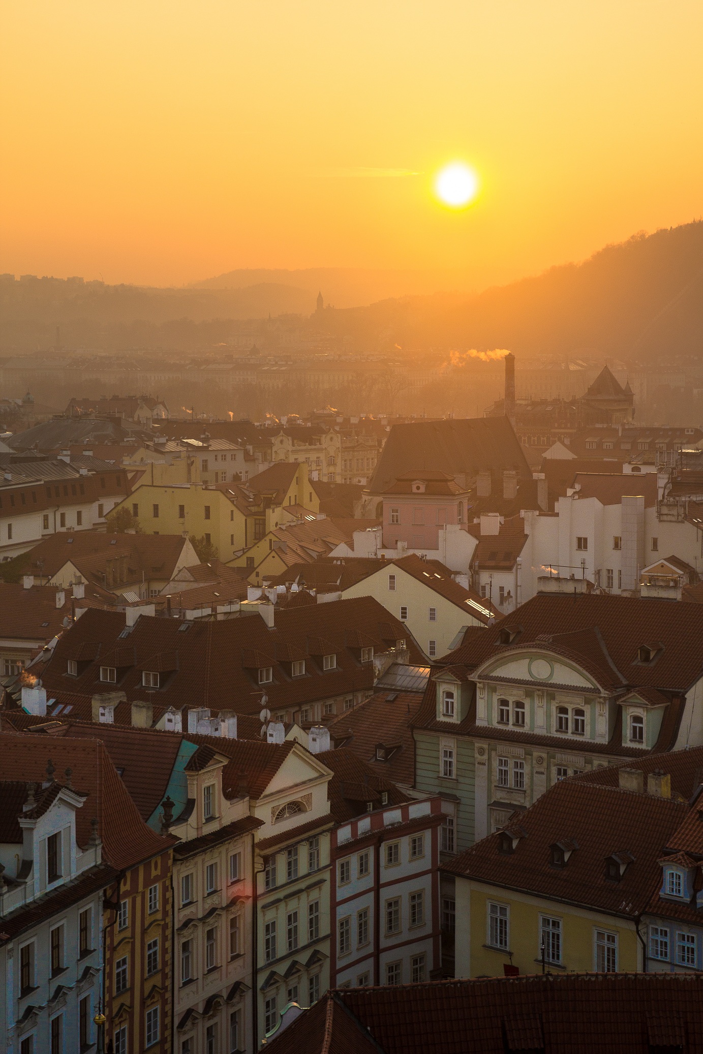 the roofs of Prague