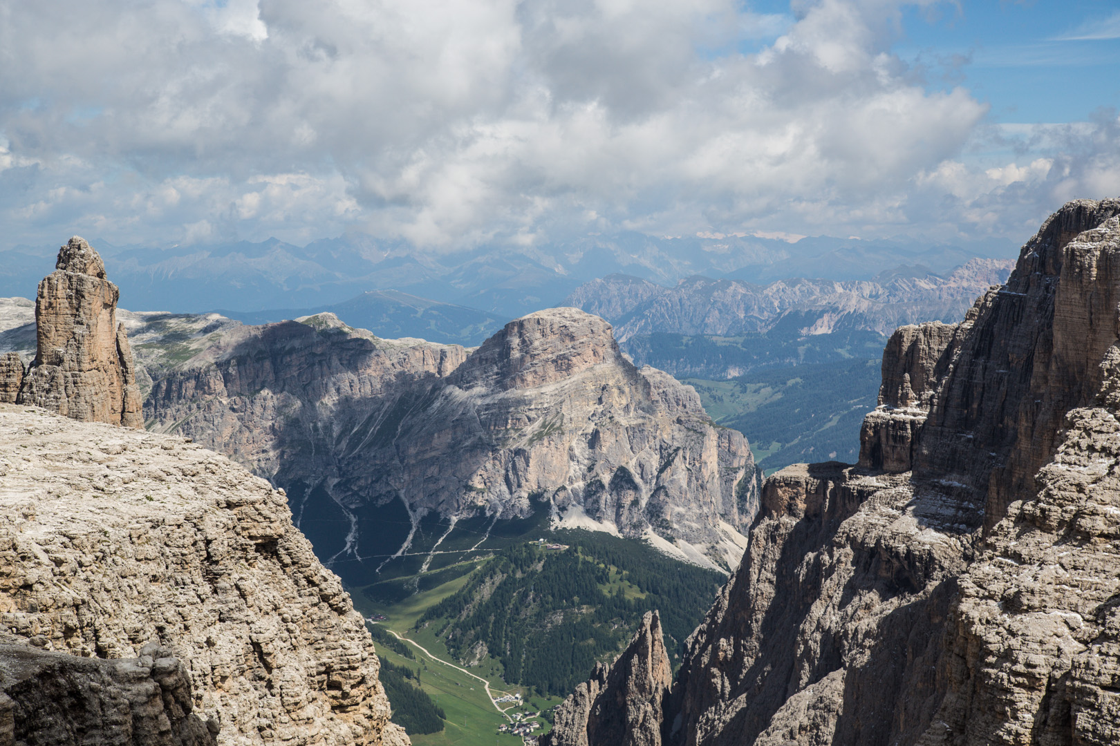 Sassongher from Rifugio Boe