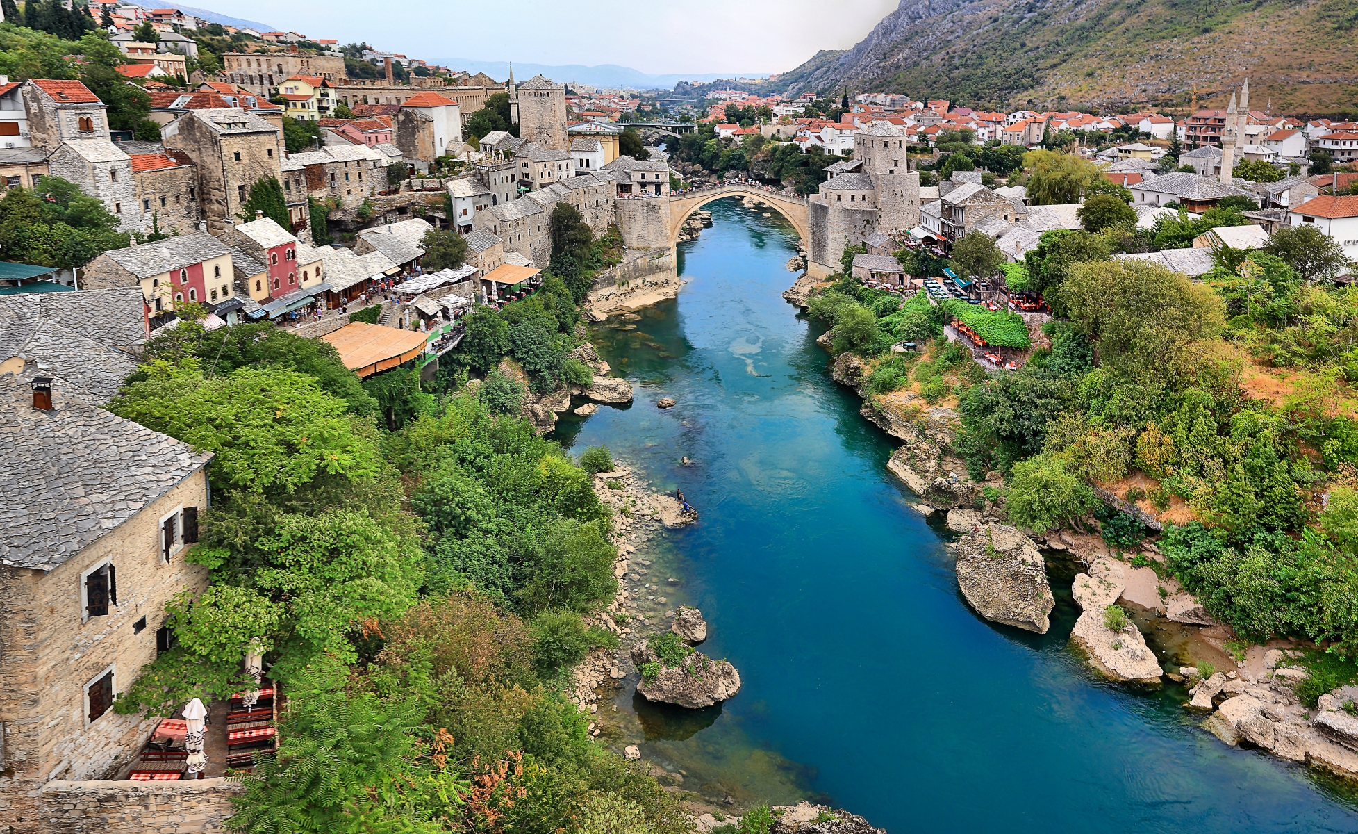 Il fiume Neretva a Mostar