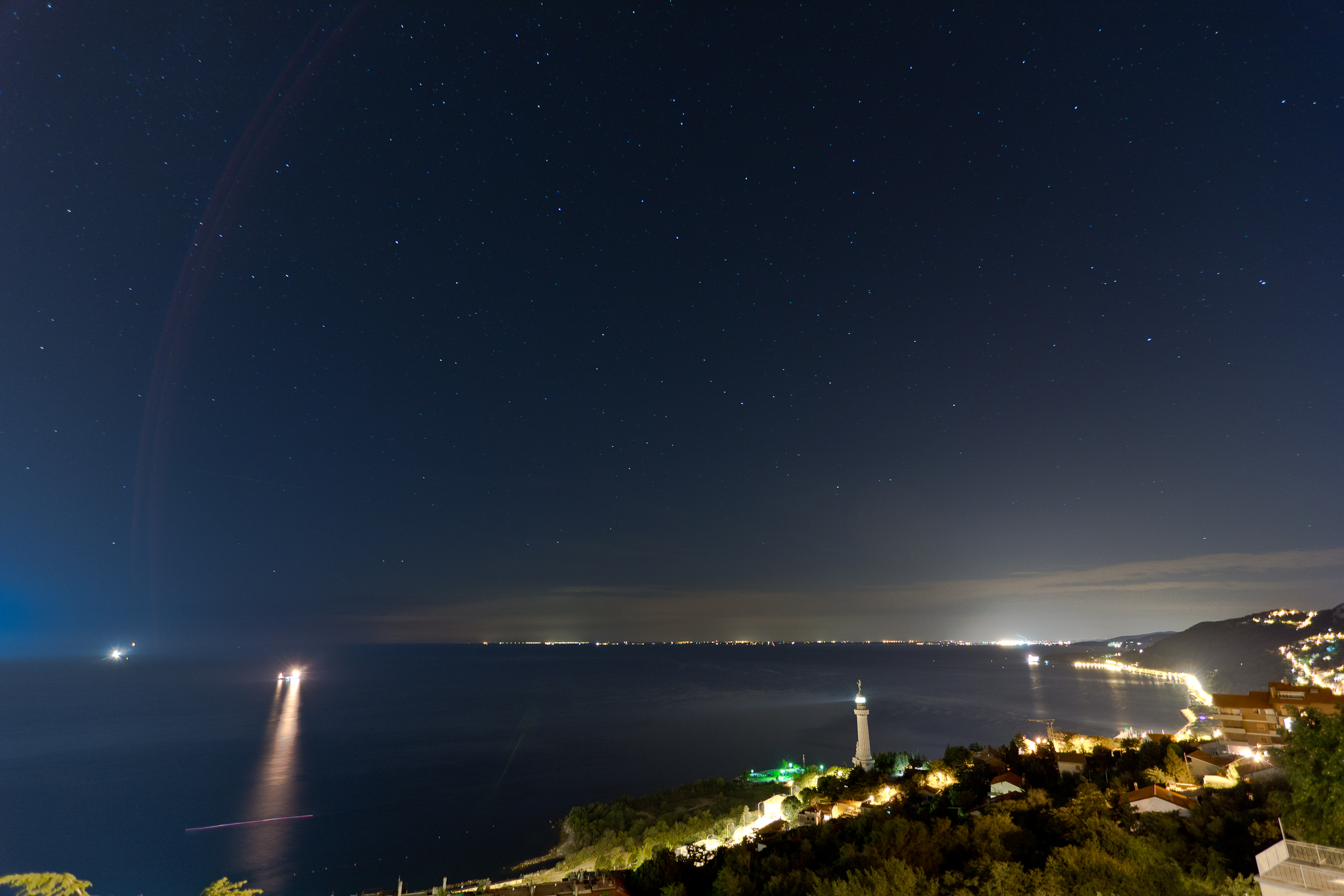 Trieste under the summer stars