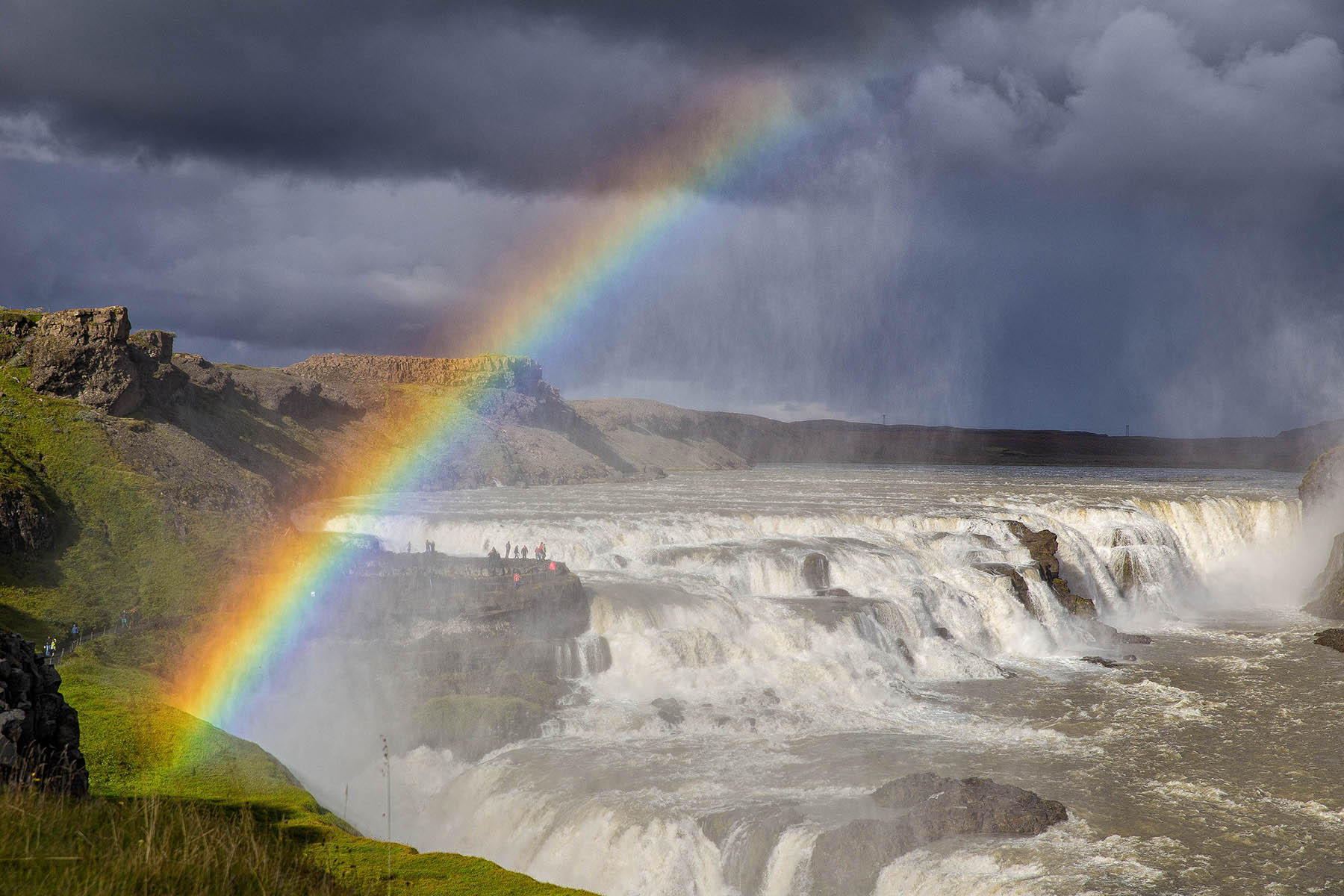 Spicchio di sole a Gulfoss.