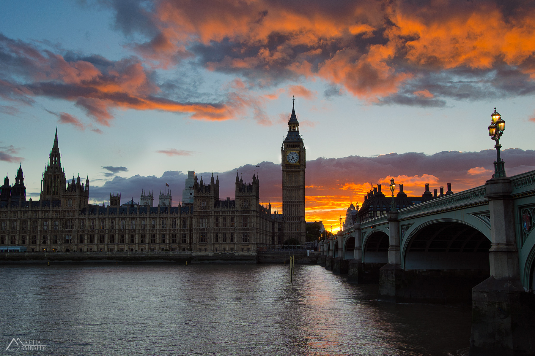 westminster sunset