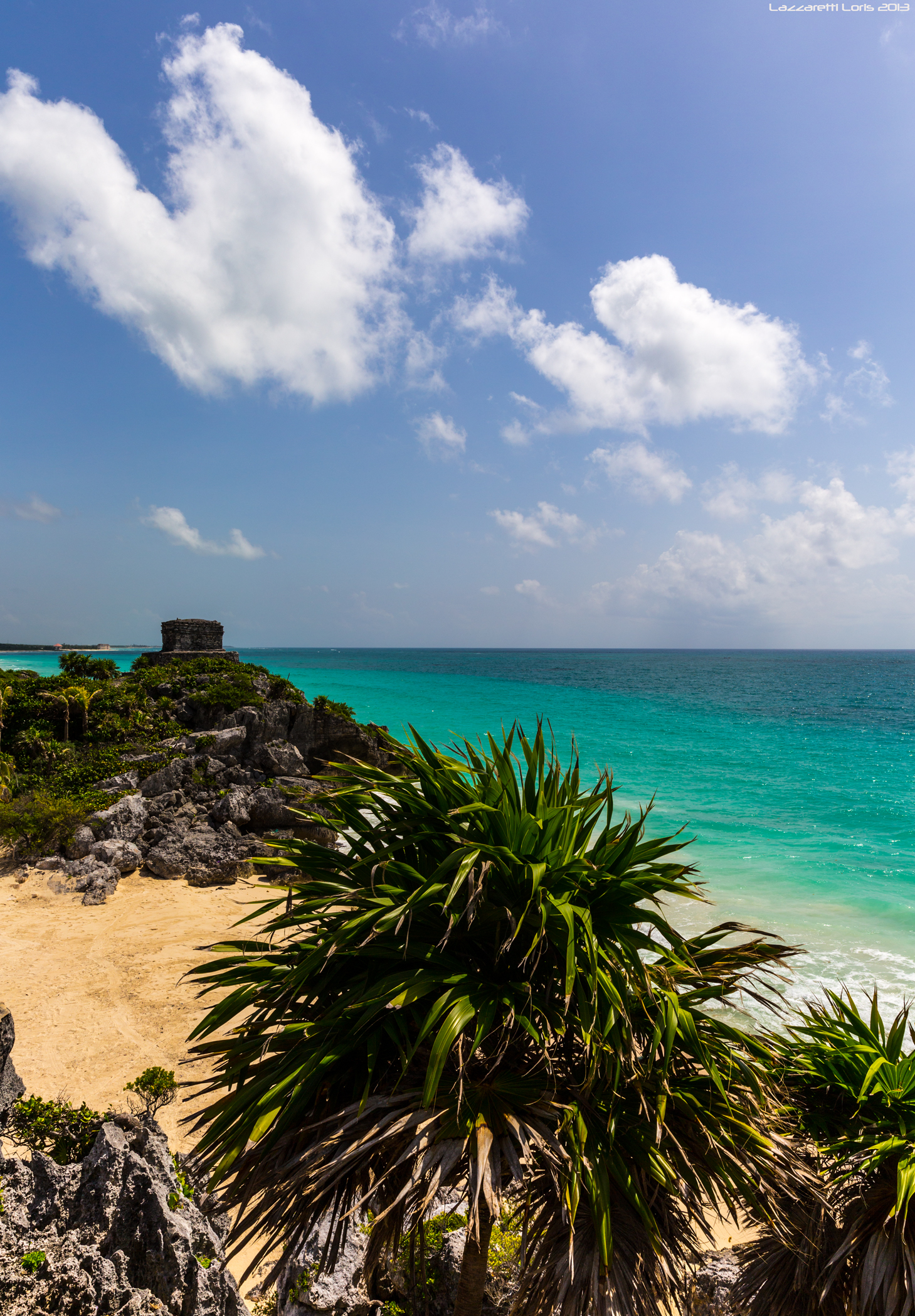 View from the terrace of the site of Tulum