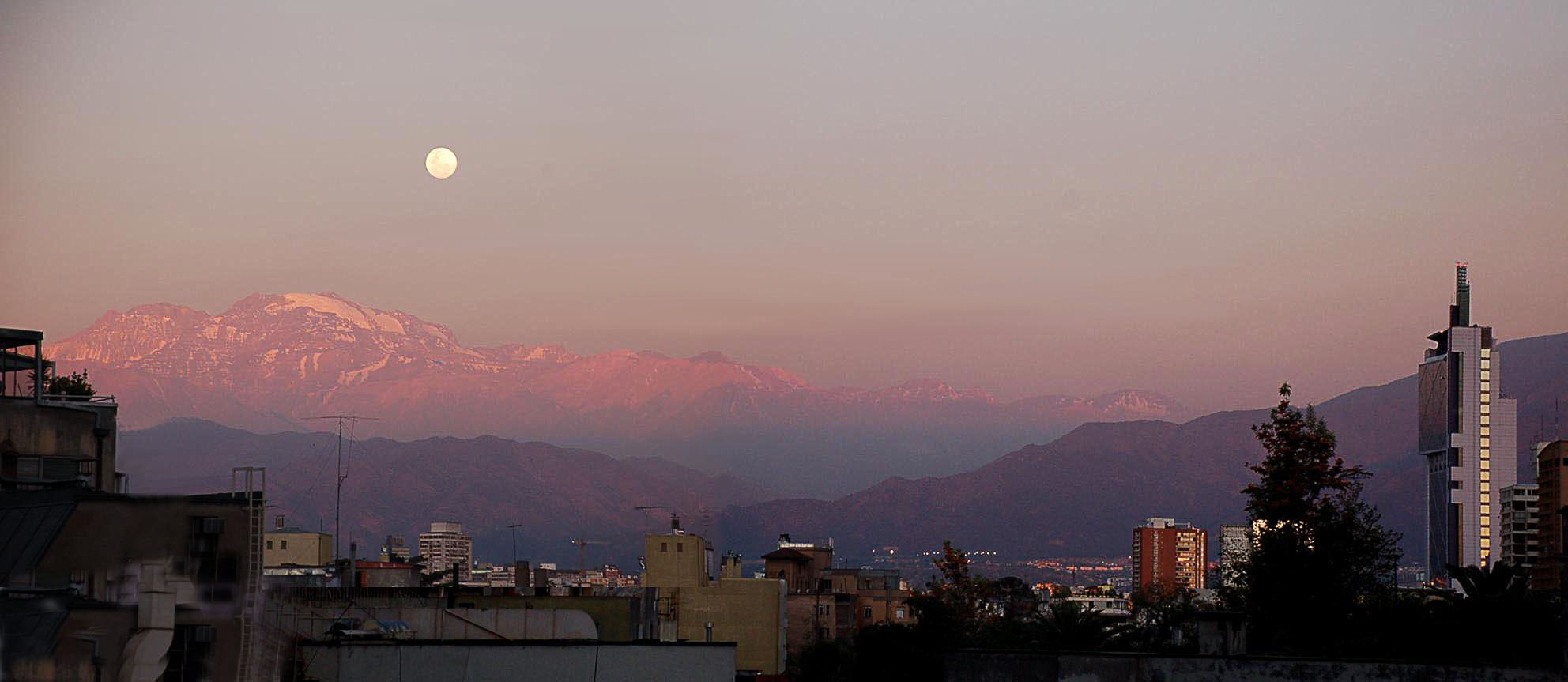 Santiago, Sunset in the Andes
