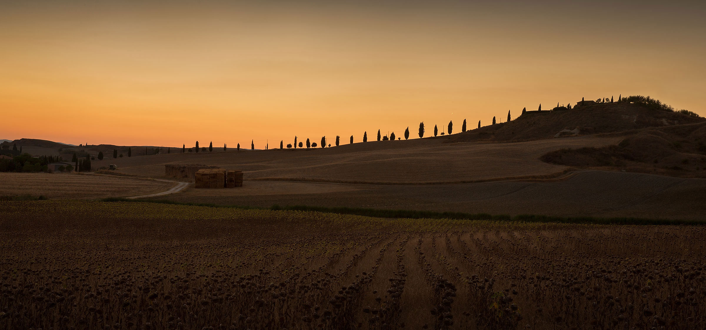 Sunset over Crete Senesi