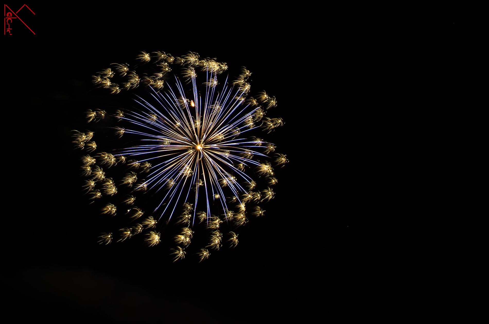 The shower head blown ...