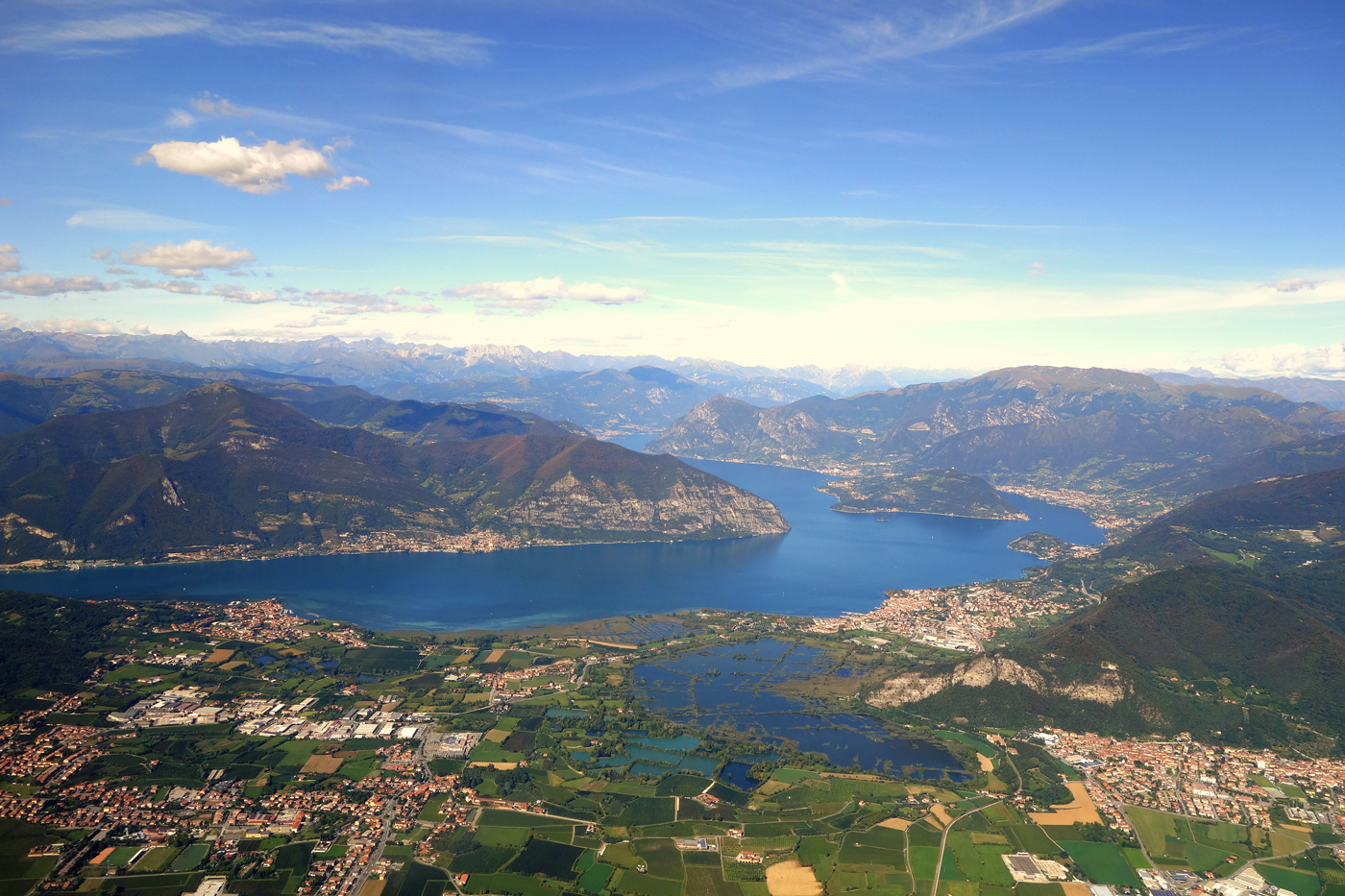 dall'oblò dell'aereo