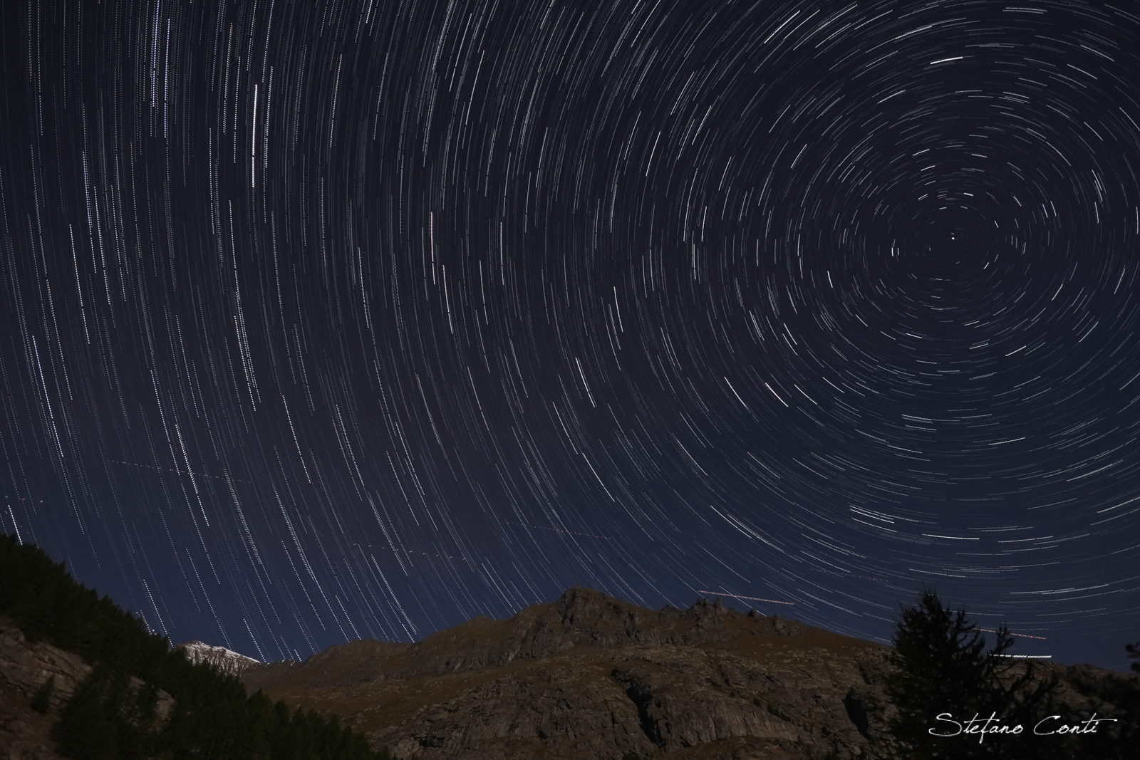 Star Trail in Valsavarenche