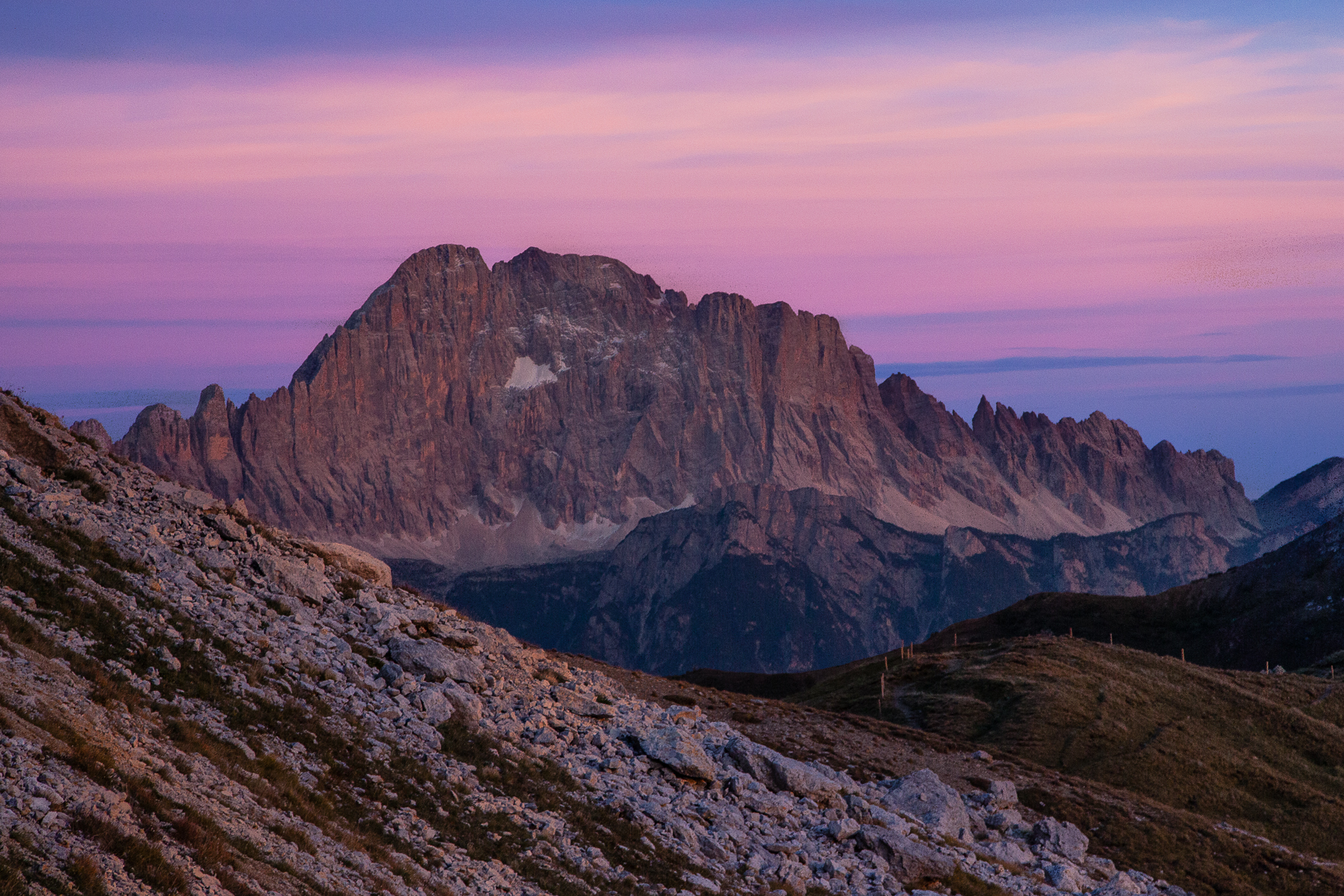 Sunset on the Civetta