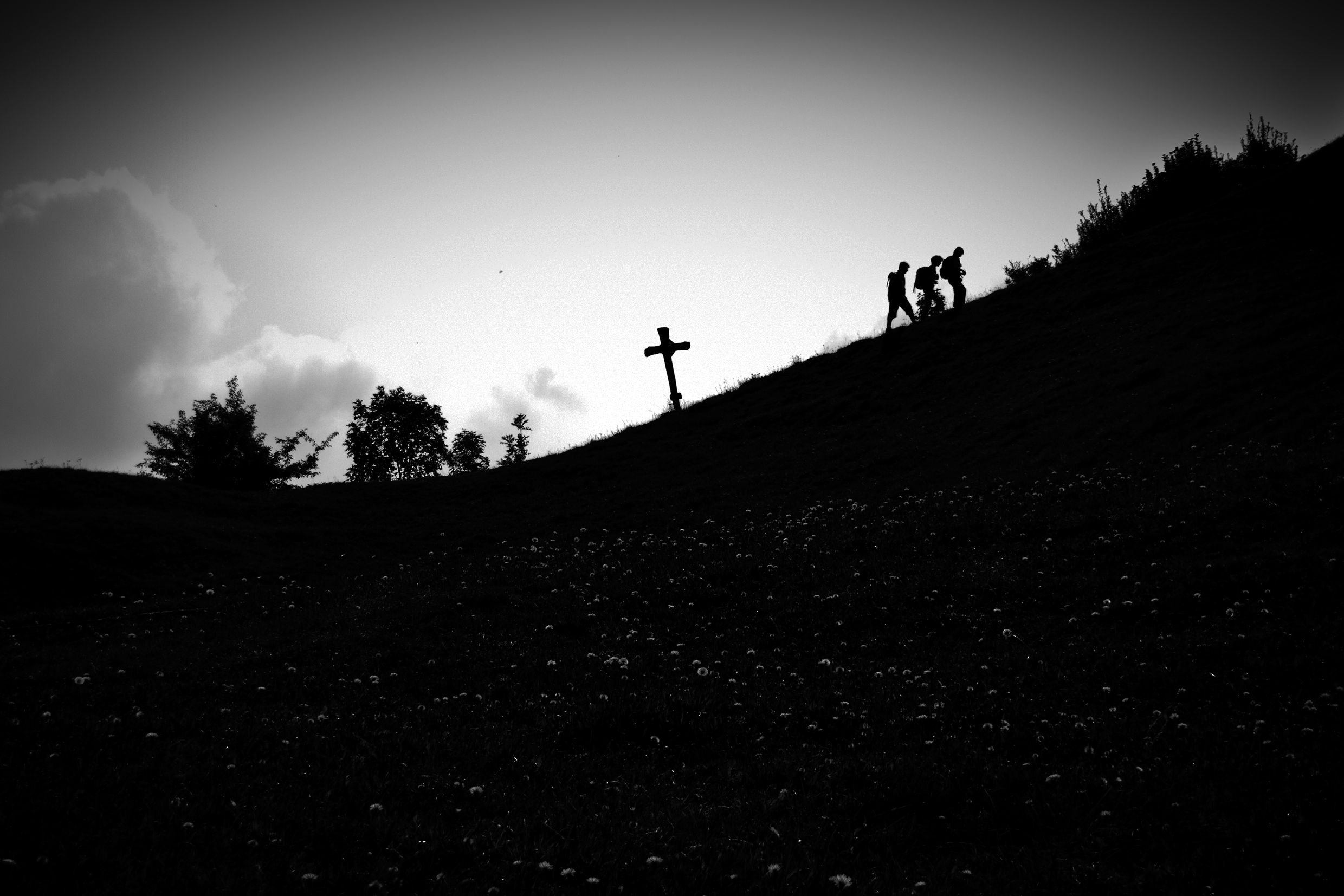 una strada in salita