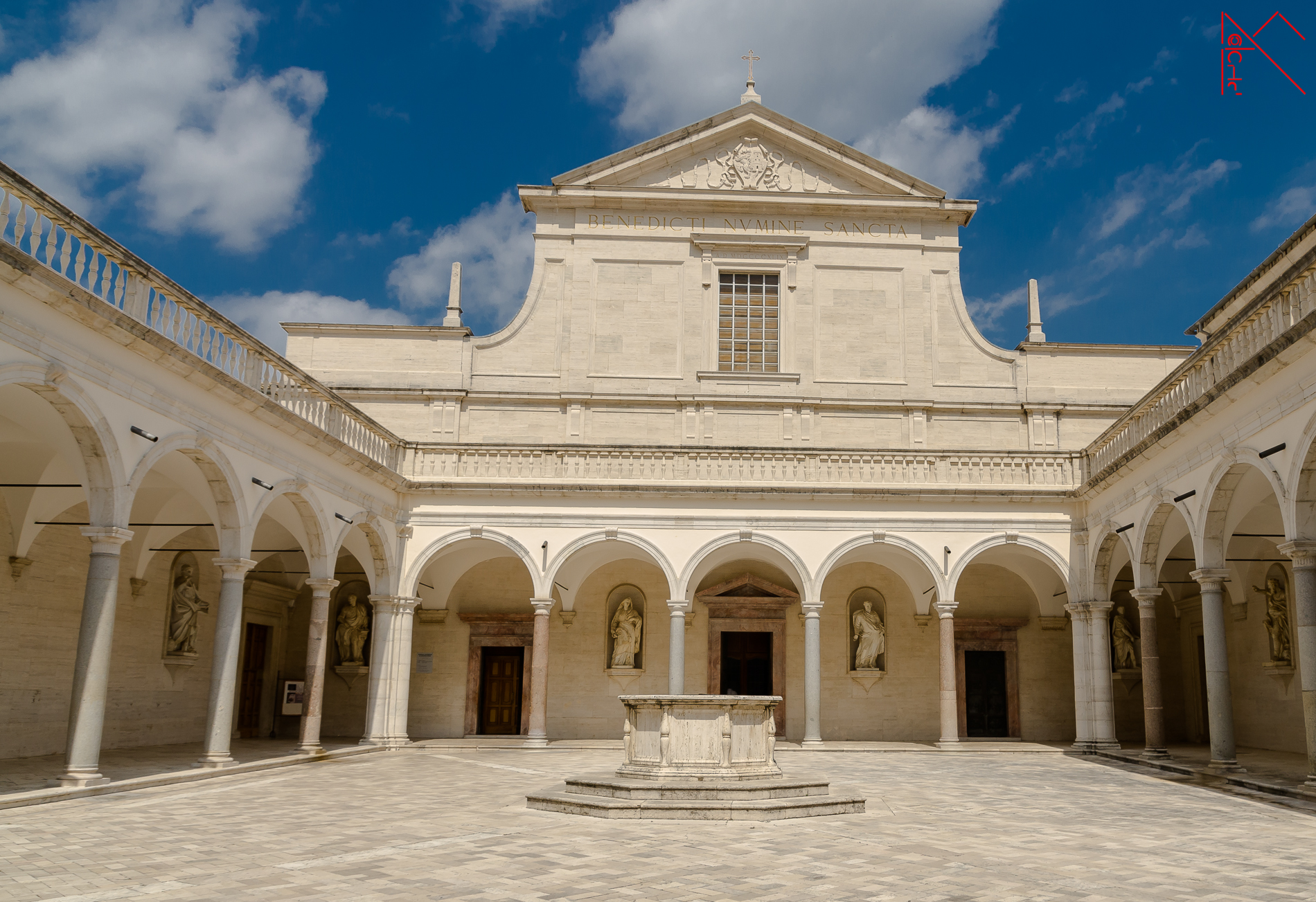 Main cloister higher with the new church