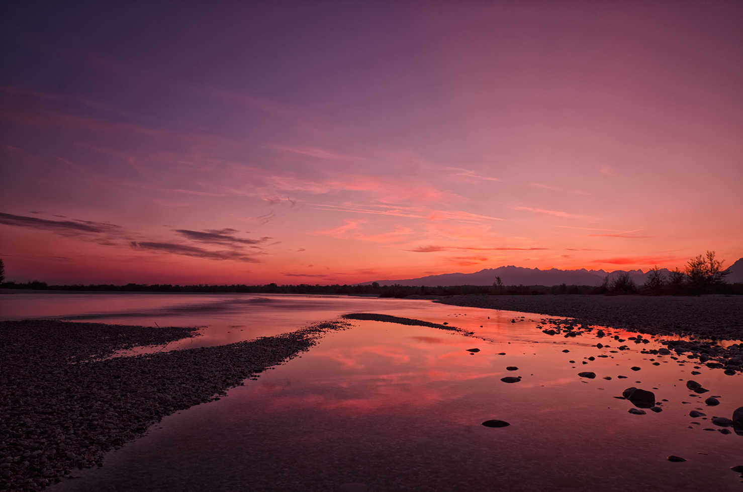 Tagliamento al tramonto