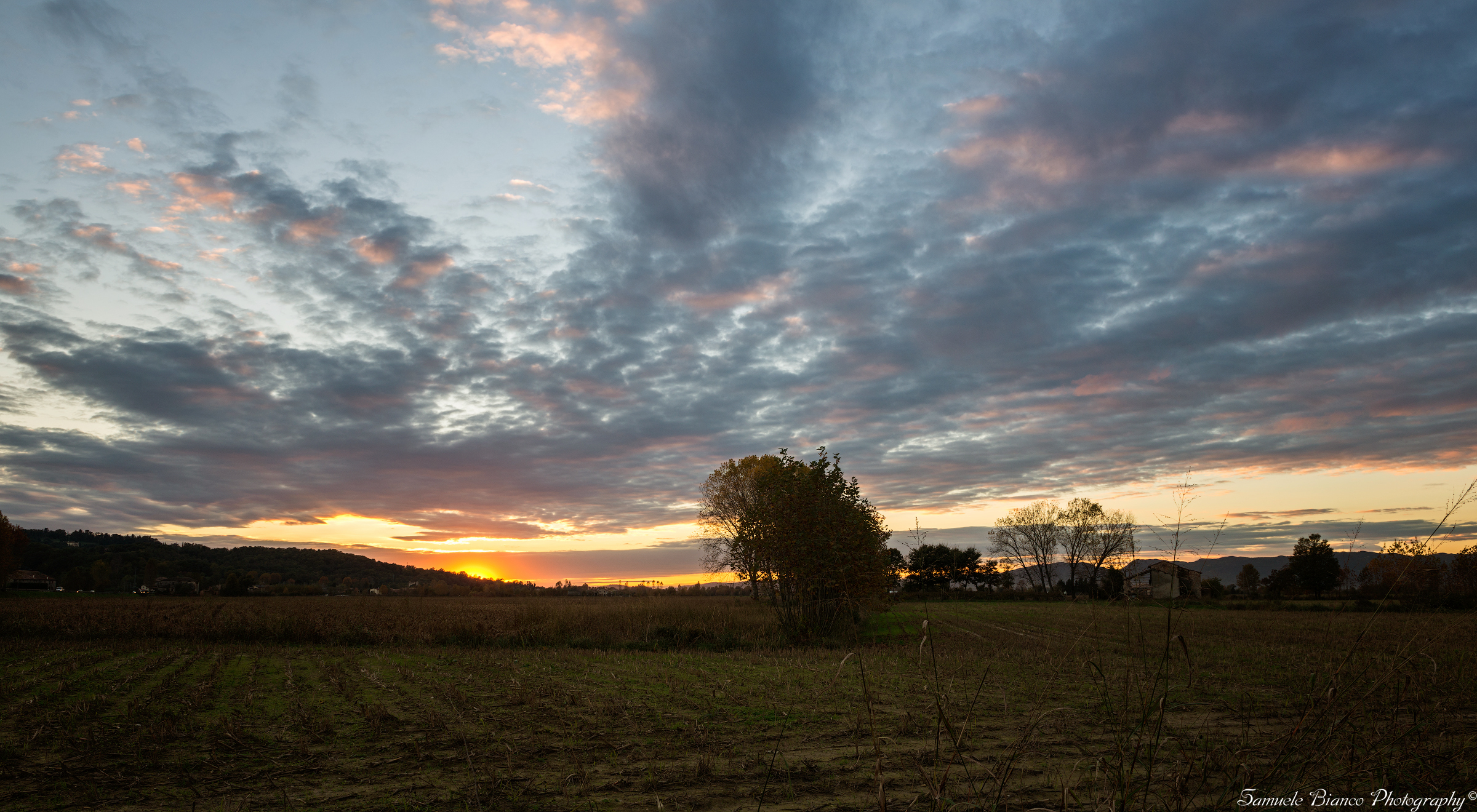 Sunset in countryside