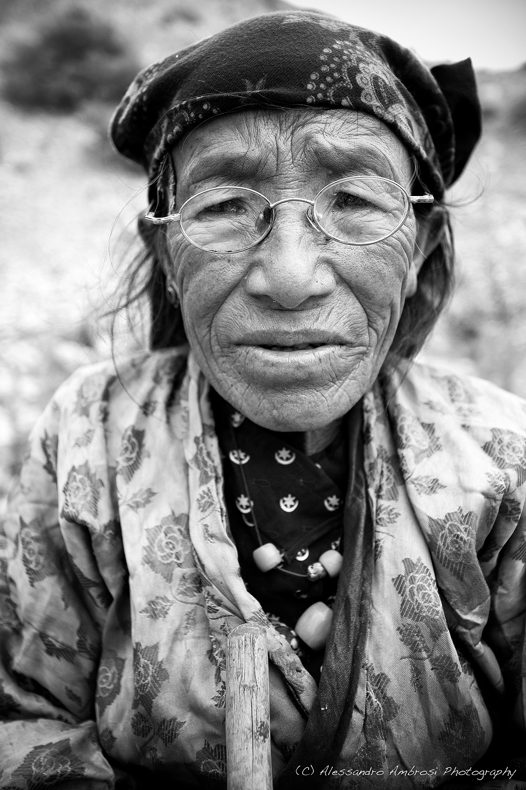 Anziana della regione del Mustang - Nepal -