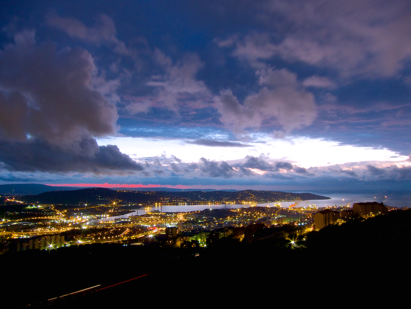 Trieste at night with compact!