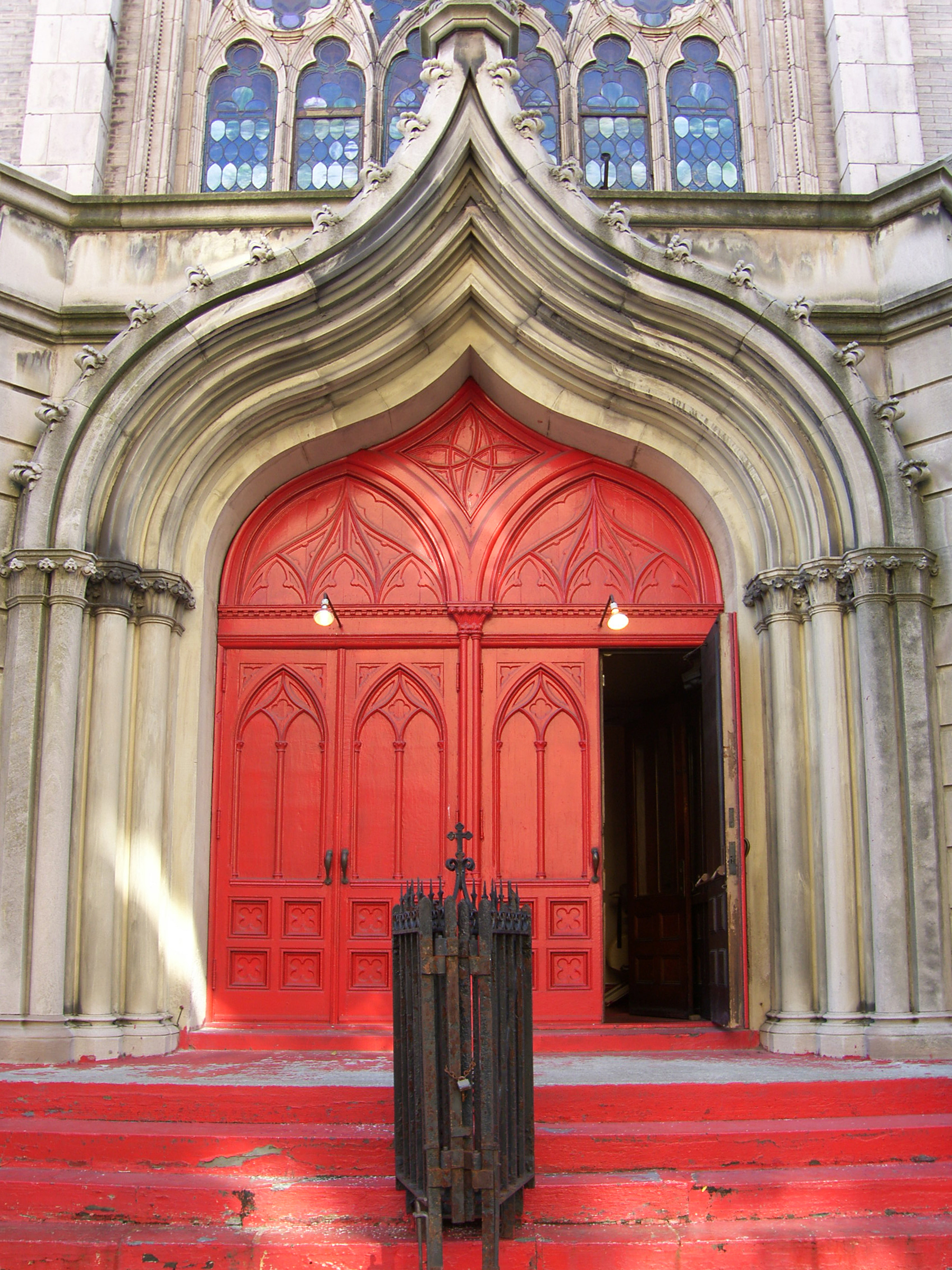Door of a church in Harlem