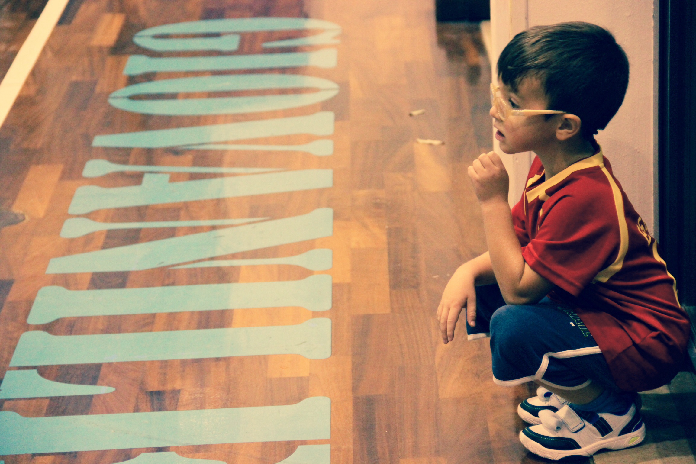 Little basketball player