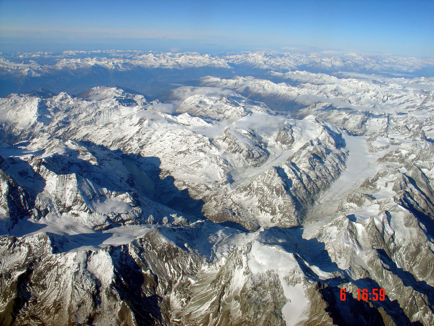 Alpi  viste dall'aereo