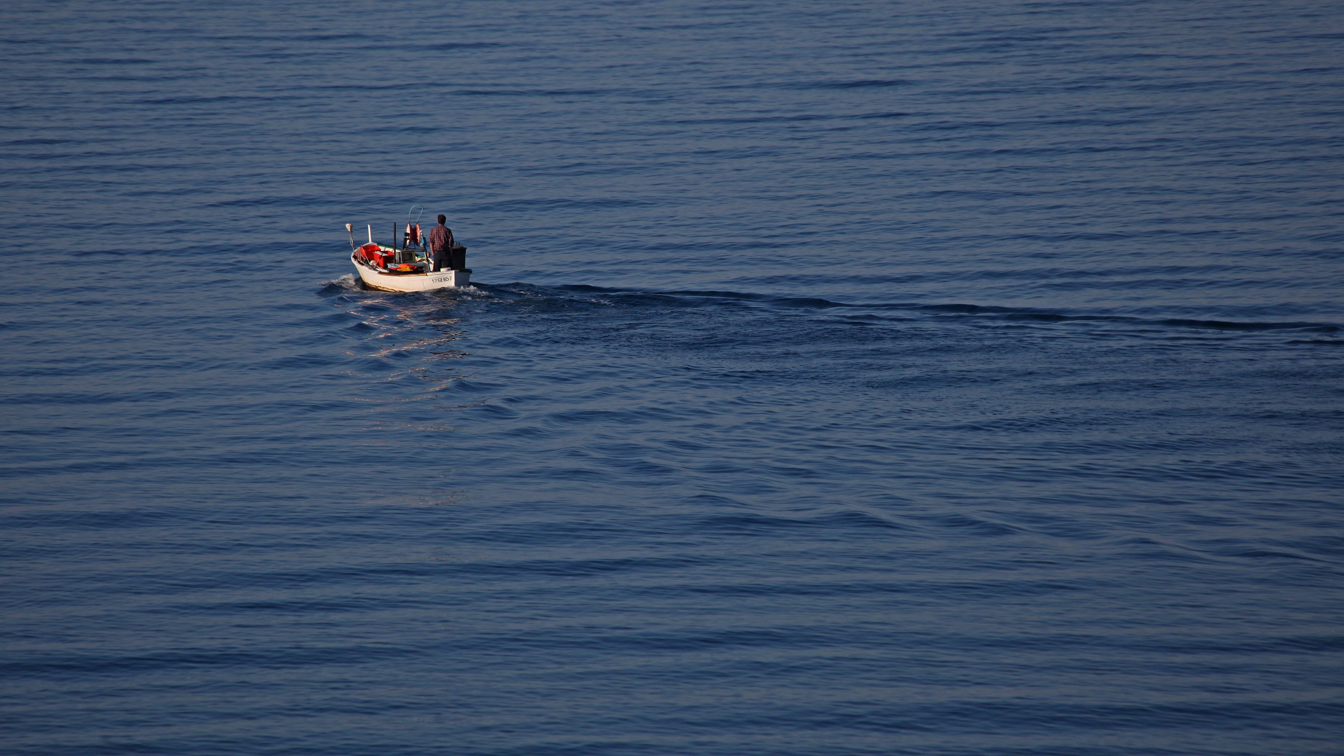 in the middle of the blue