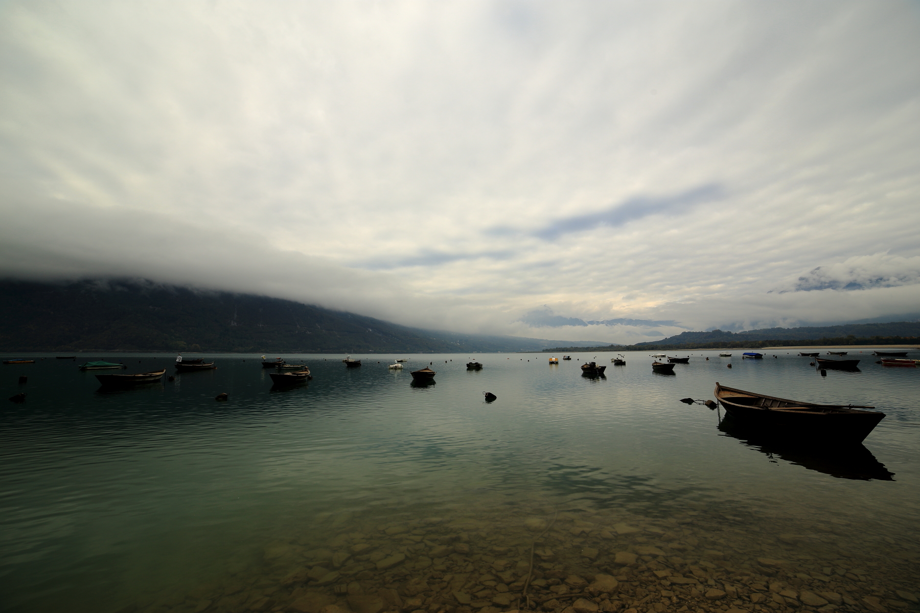 At the lake in the morning