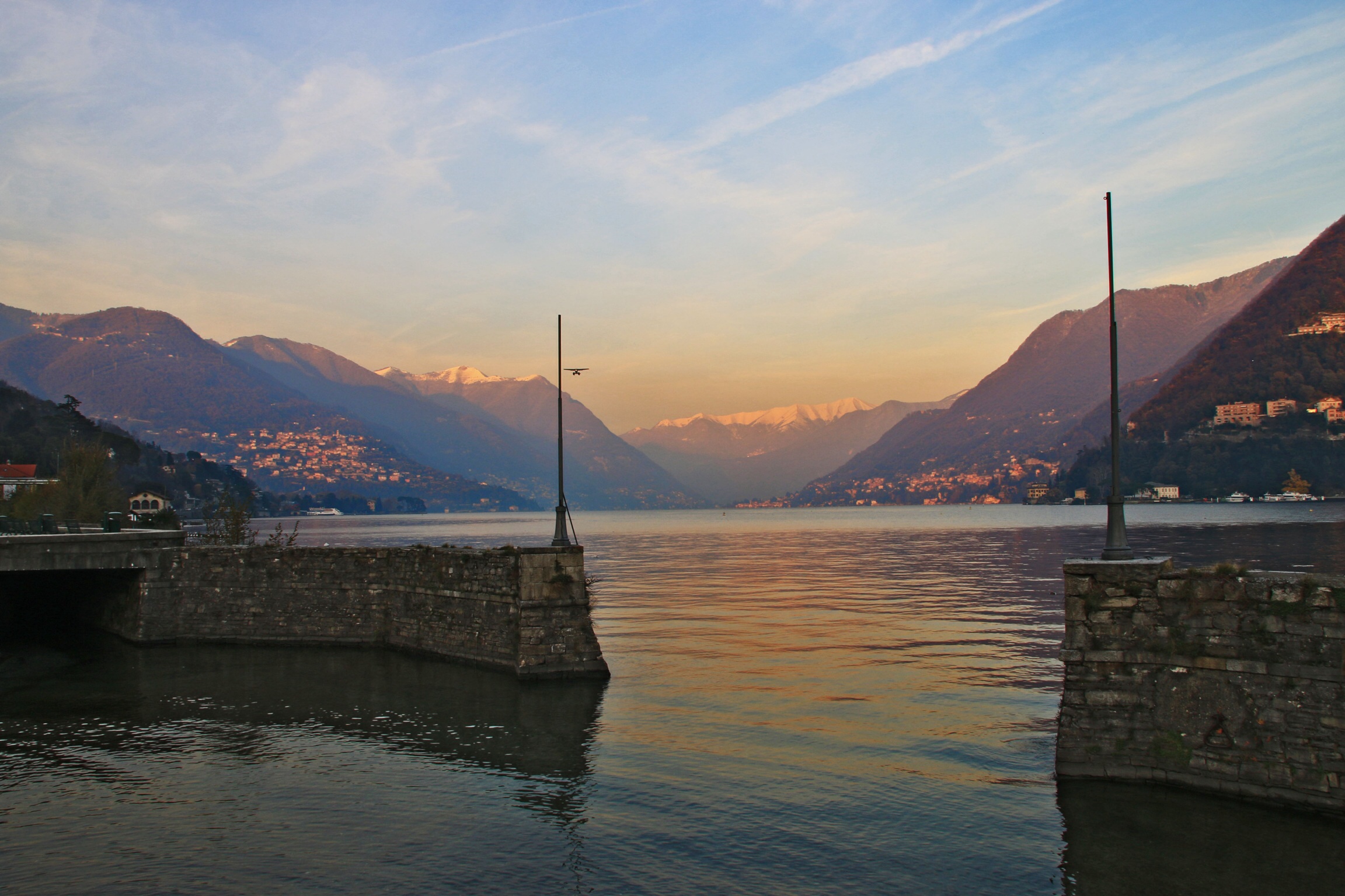 Lago di Como tramonto