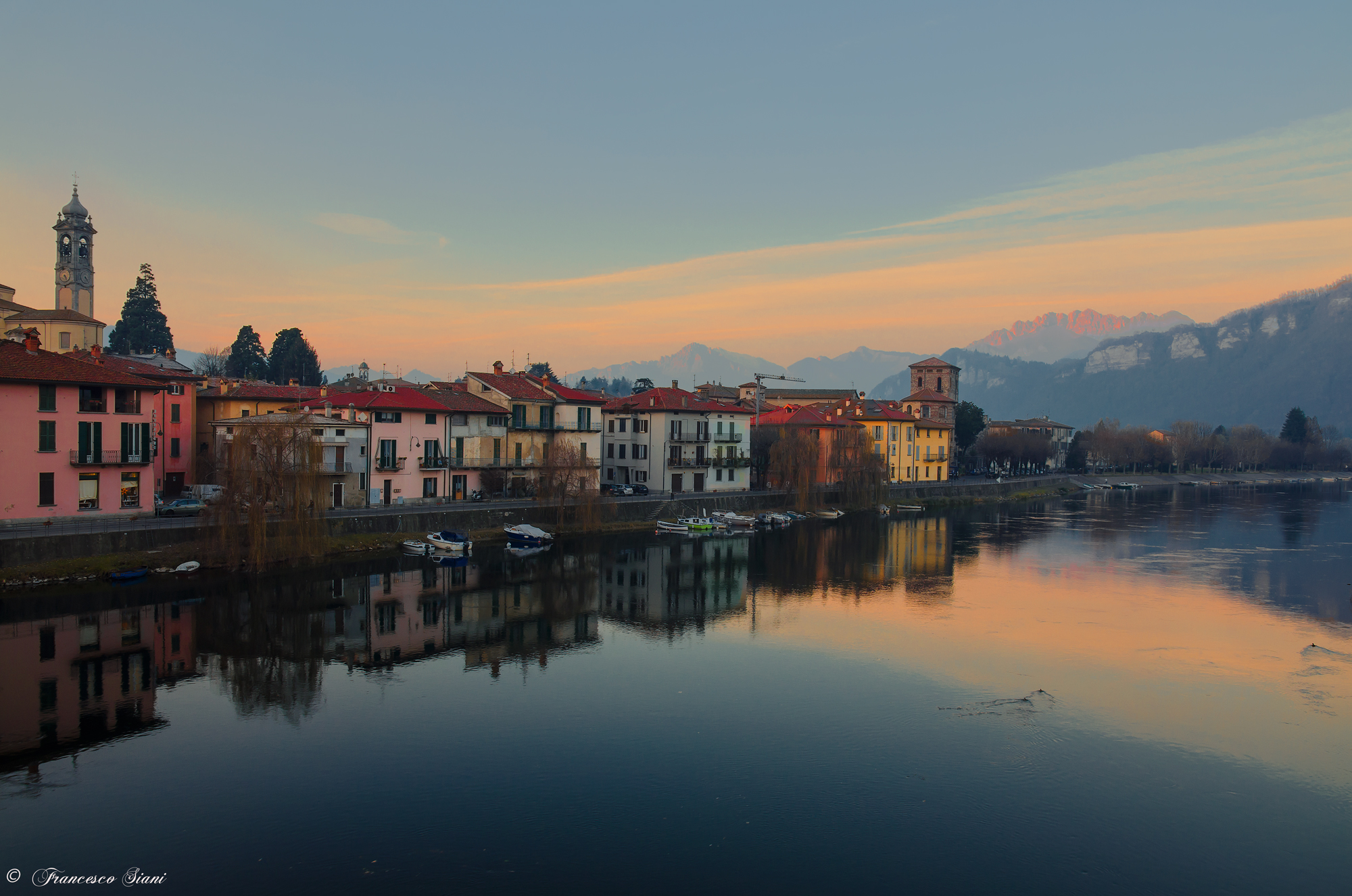 Brivio at sunset